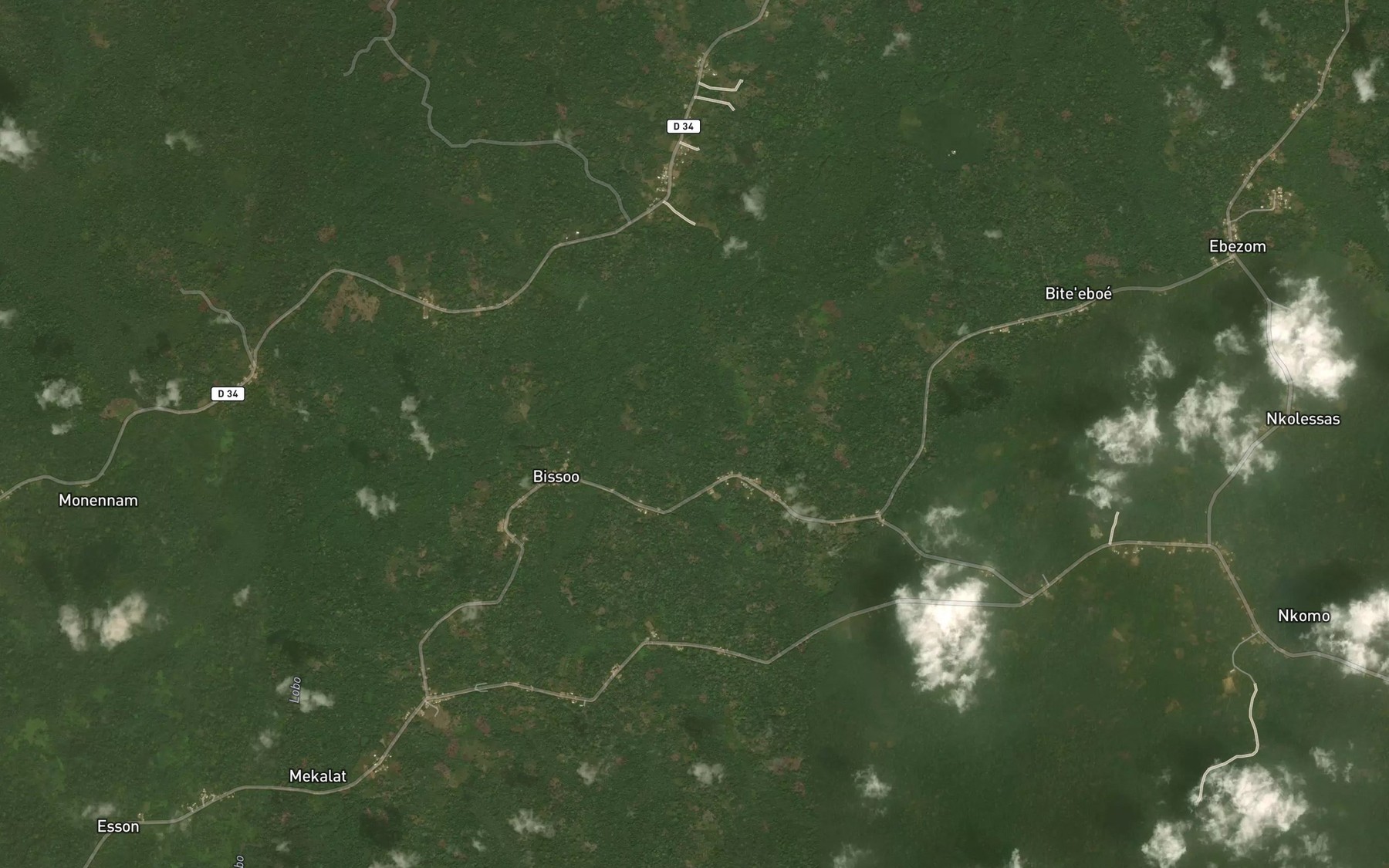 Satellite map of the Njek