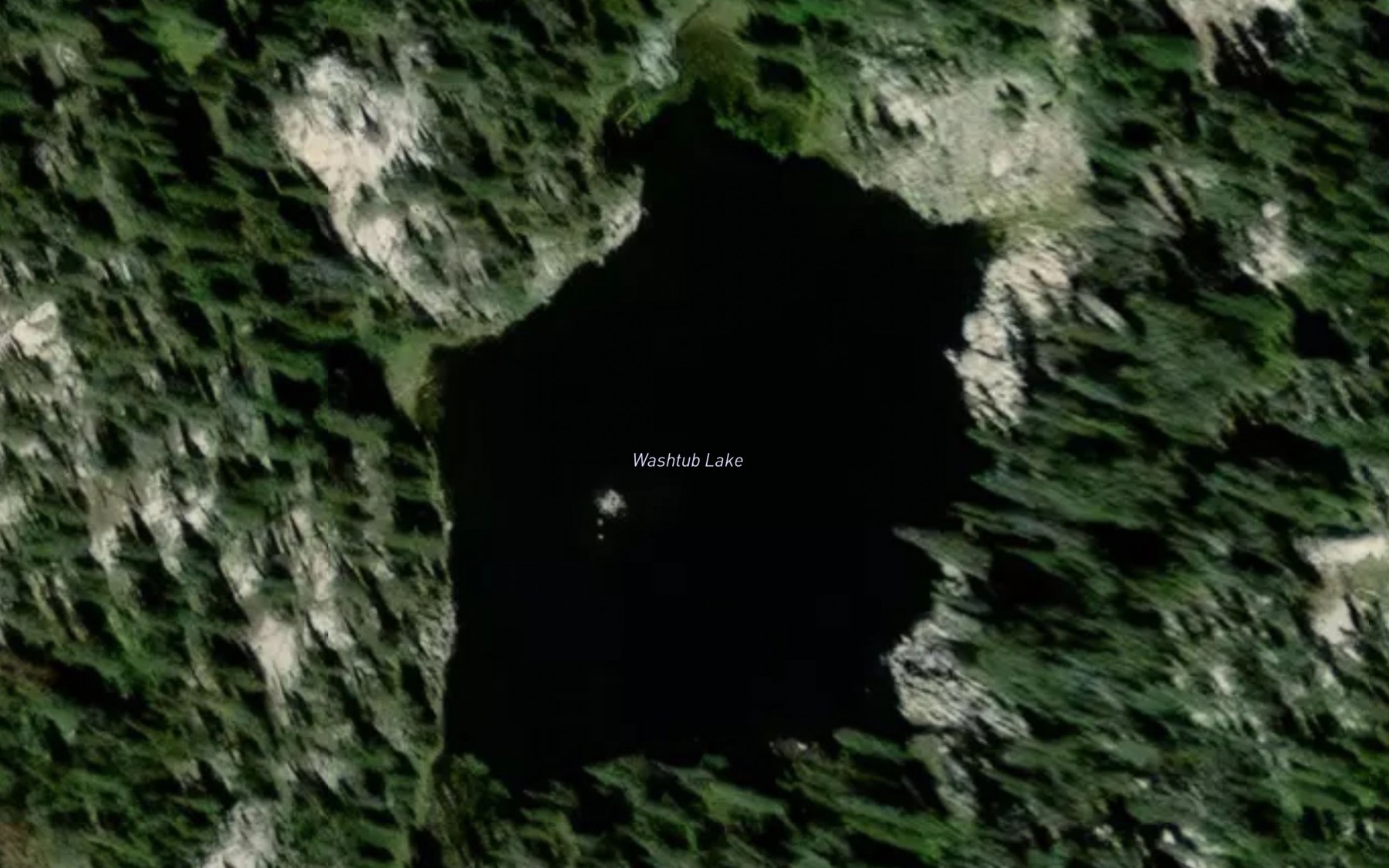 Satellite map of the Washtub Lake
