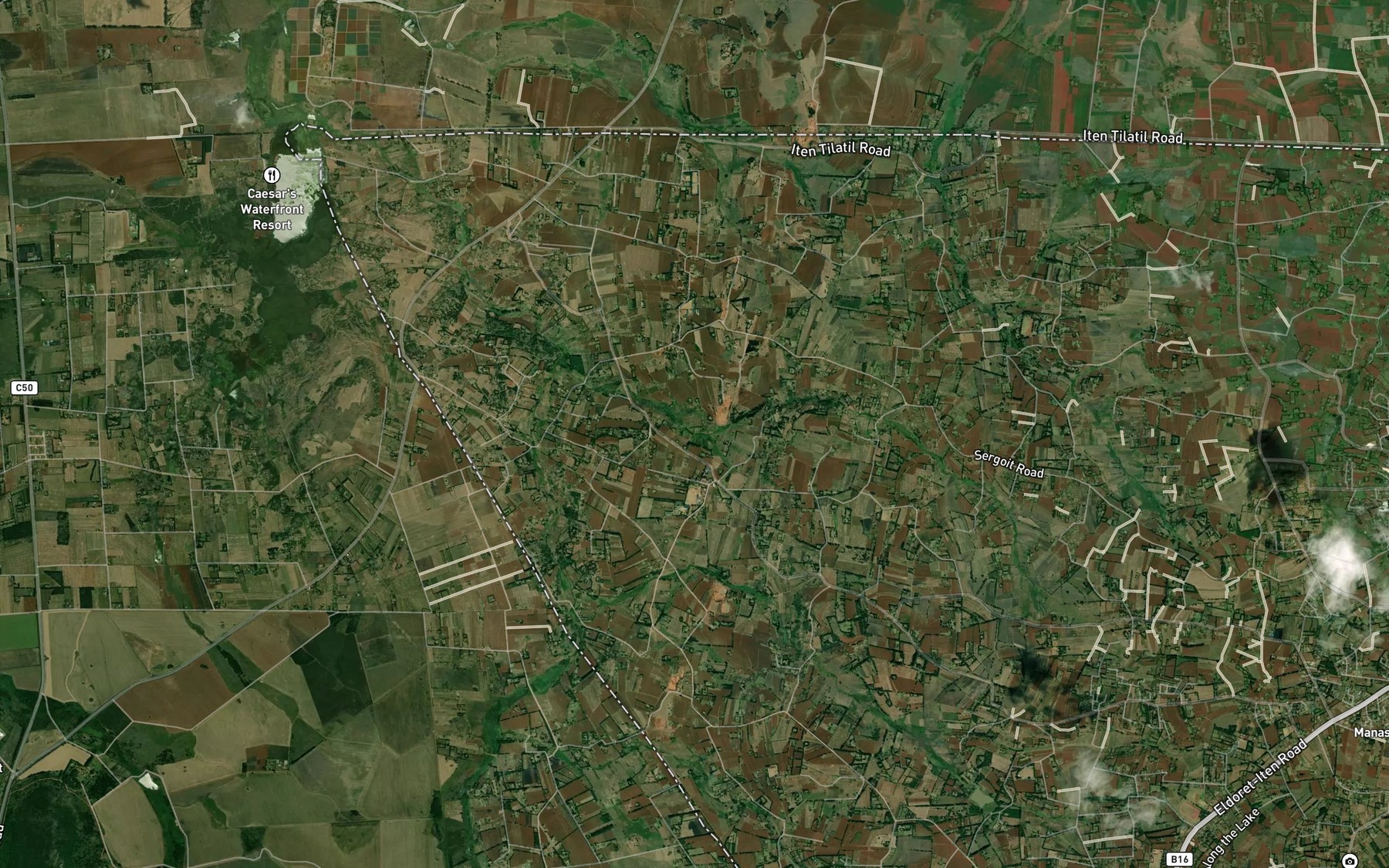 Satellite map of the Sergoit Dam