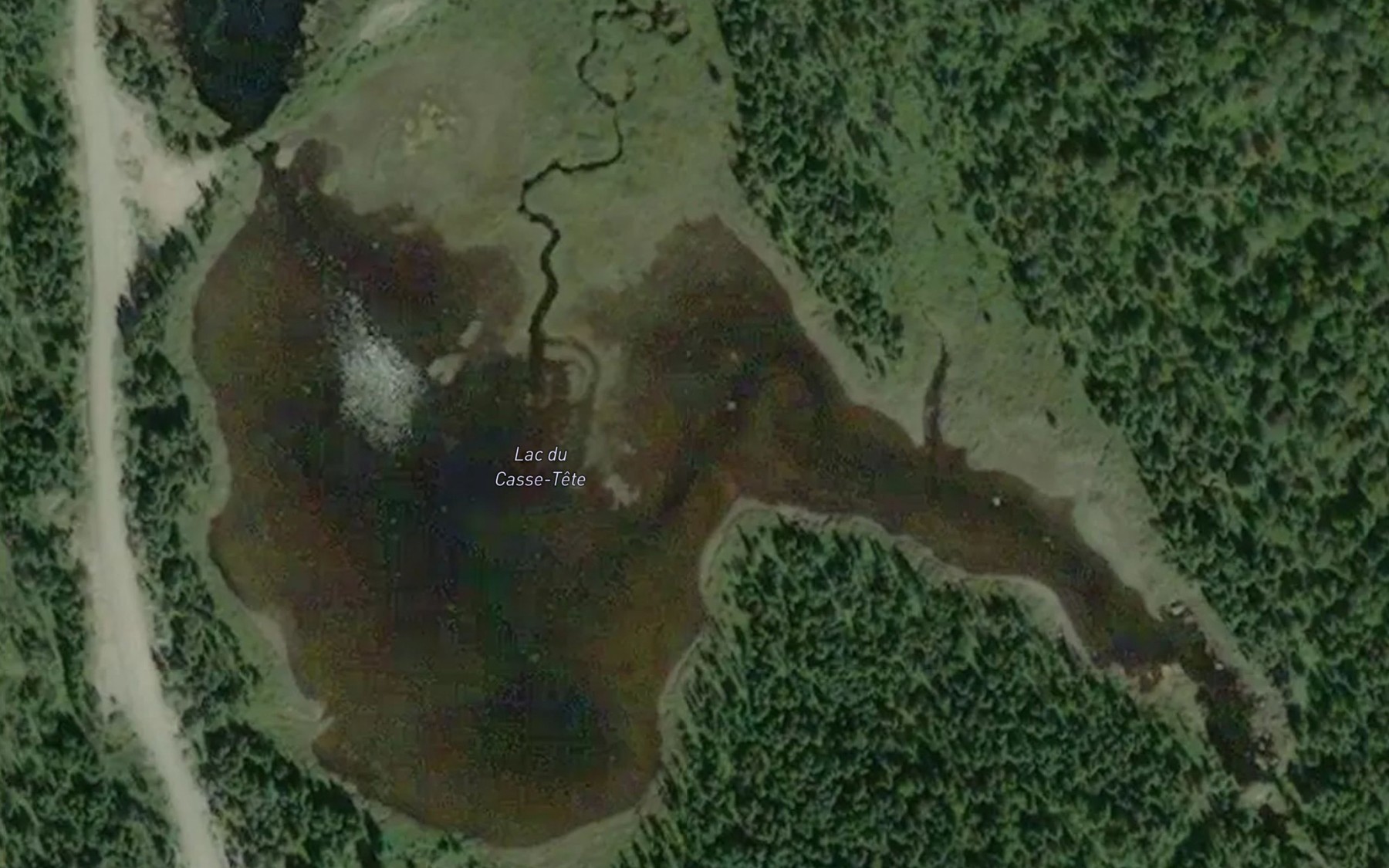 Satellite map of the Lac du Casse-Tete