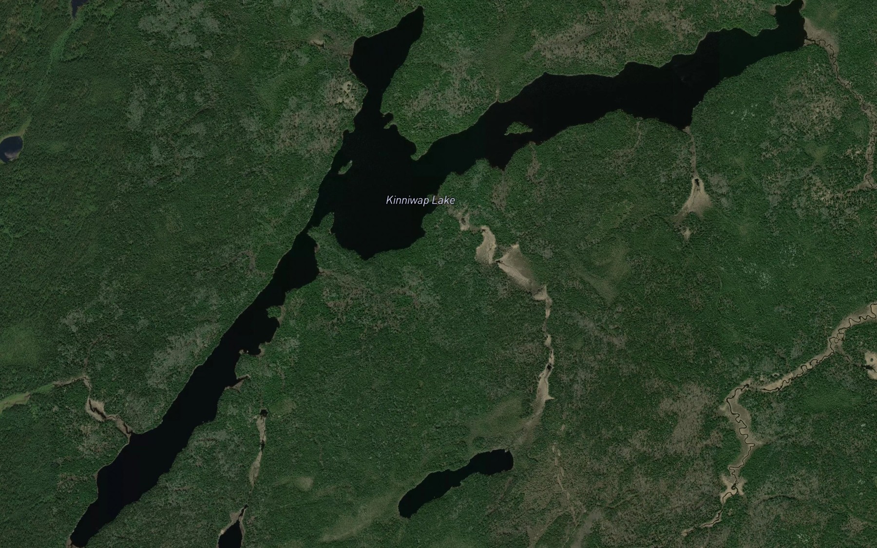 Satellite map of the Kinniwap Lake