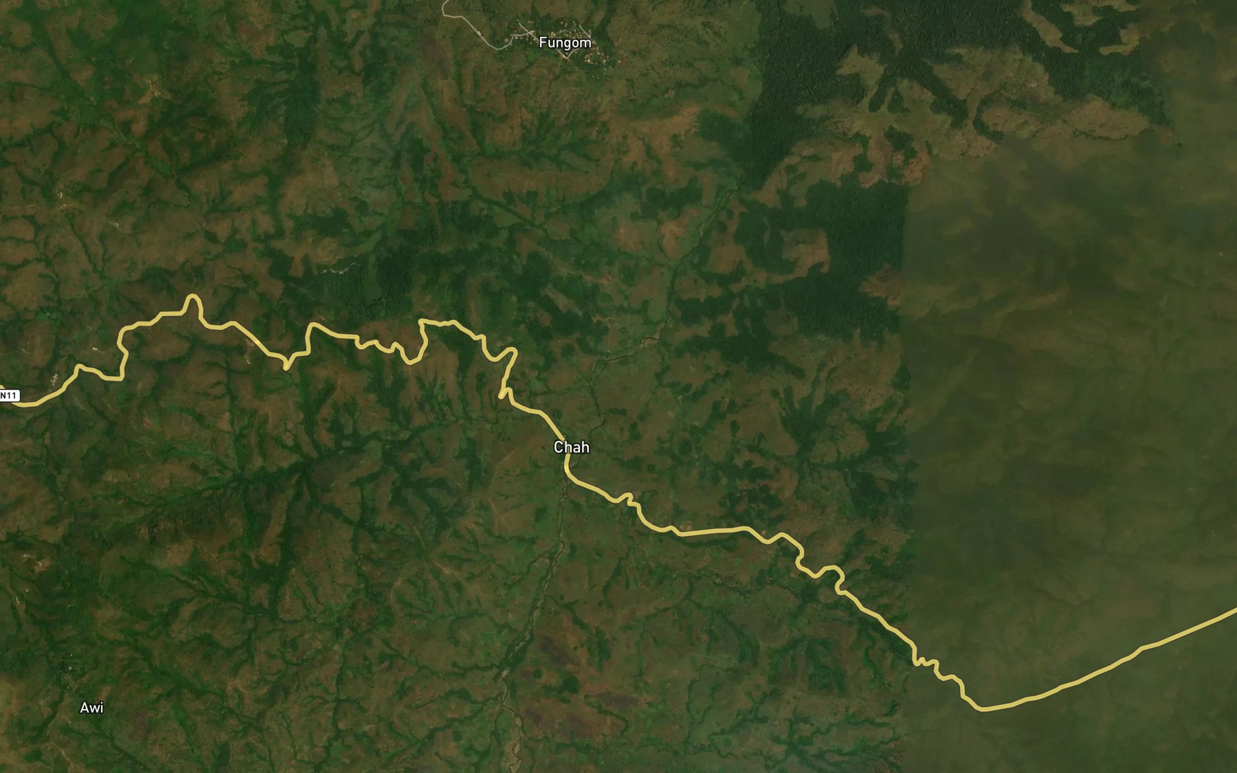 Satellite map of the Nzem