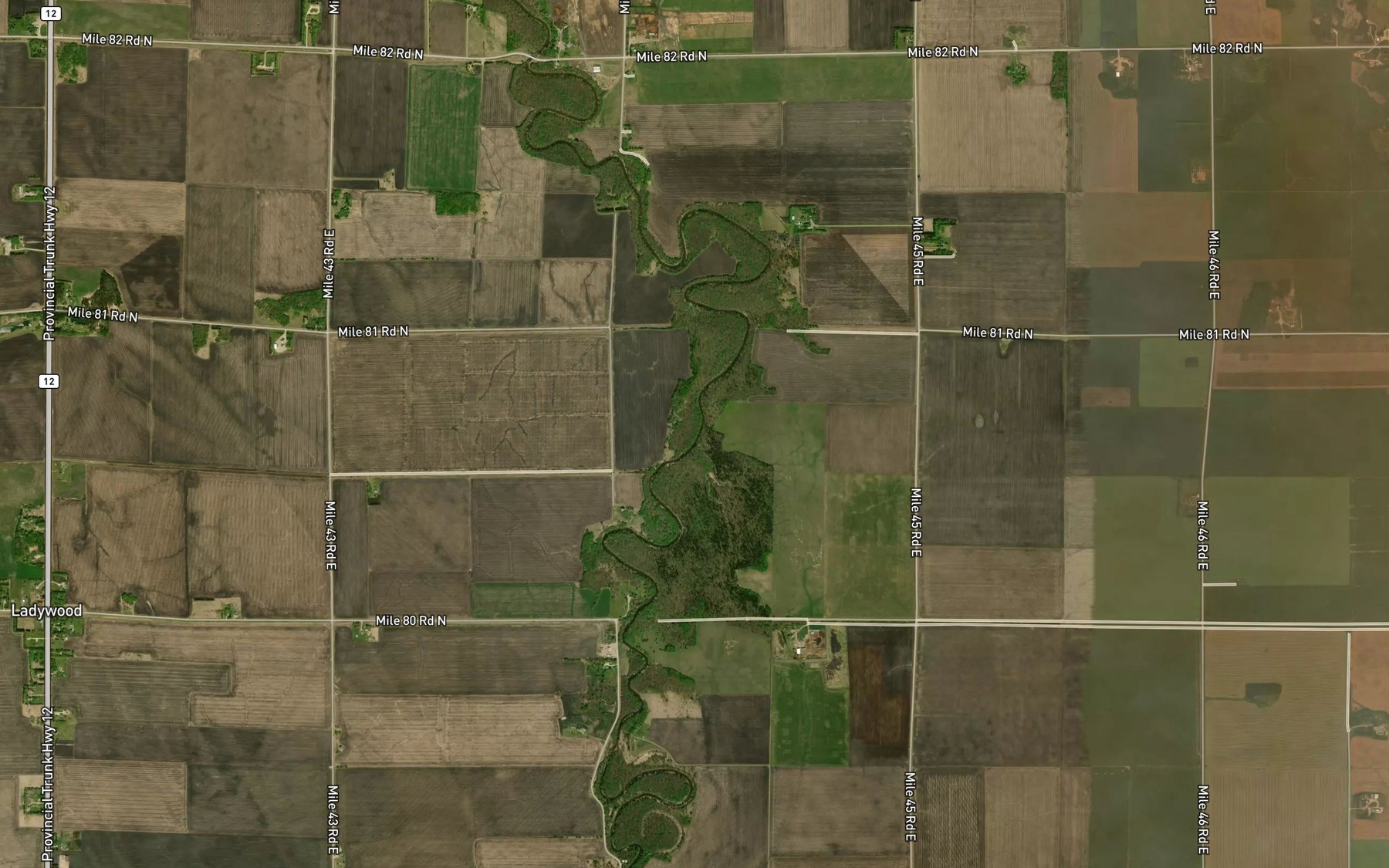 Satellite map of the Matychak Drain