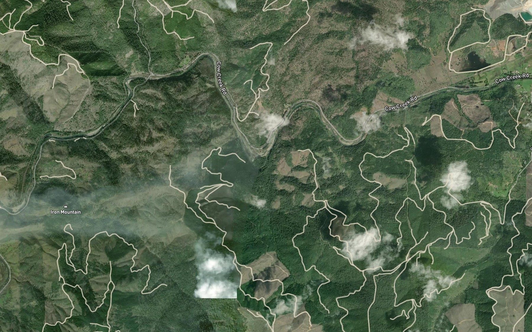 Satellite map of the Island Creek