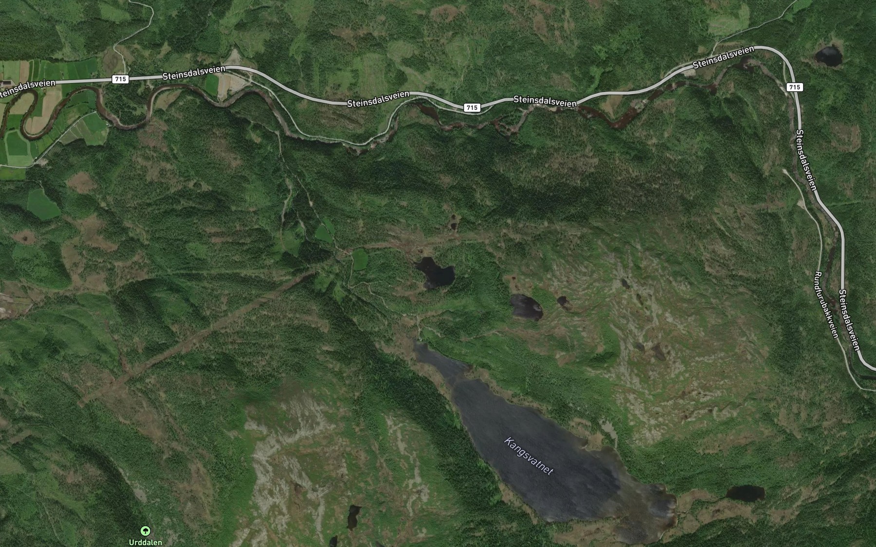 Satellite map of the Hoveltjorna
