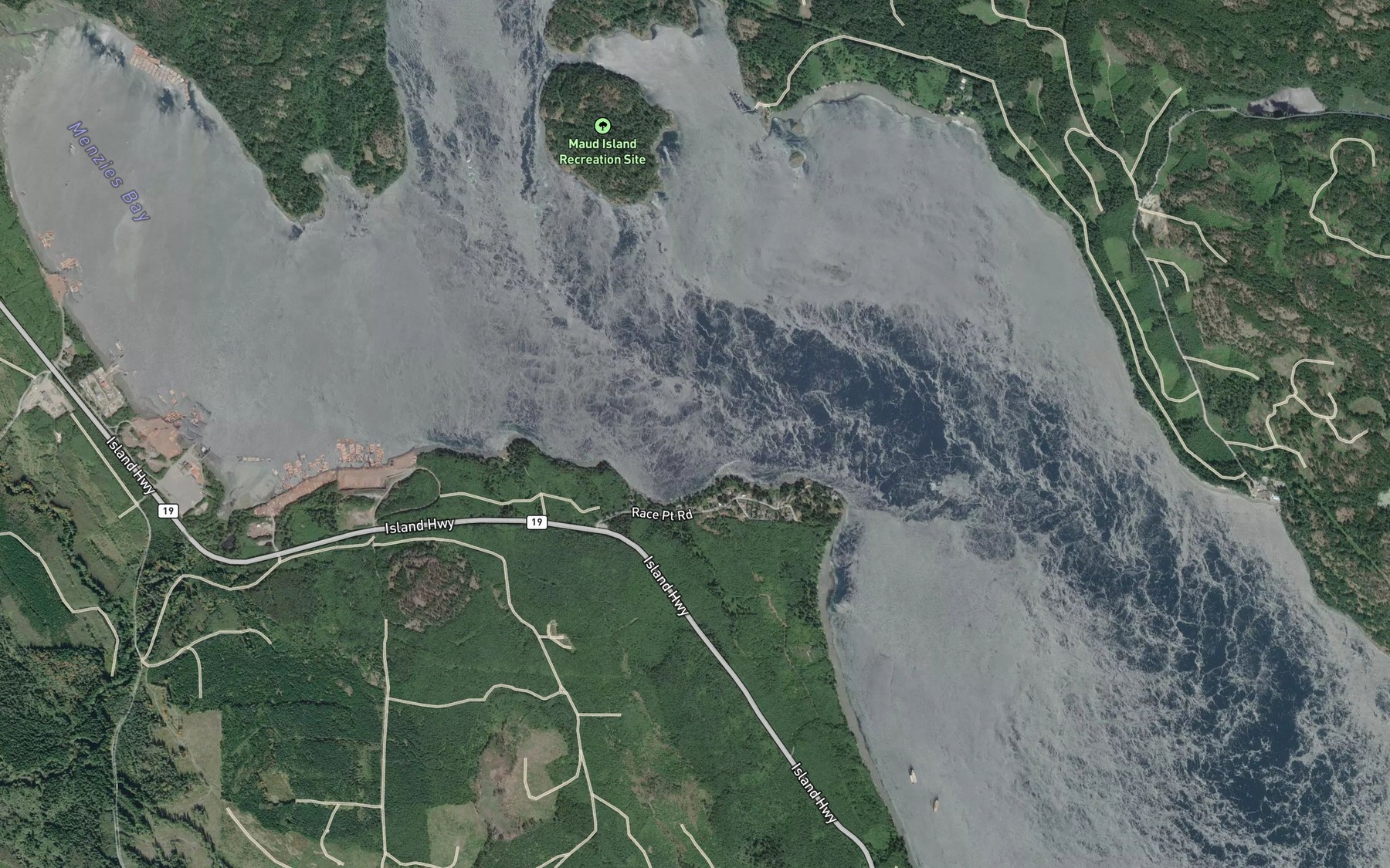 Satellite map of the Barron Creek