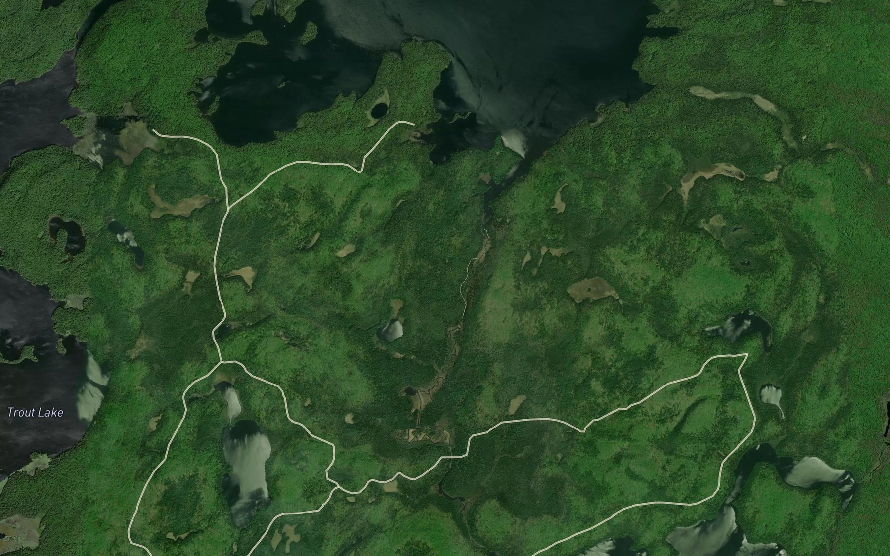 Satellite map of the Otterslide Creek