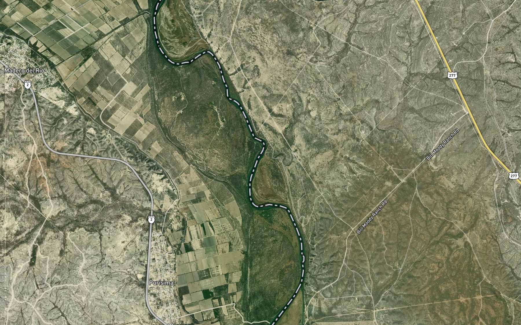 Satellite map of the Isleta Creek
