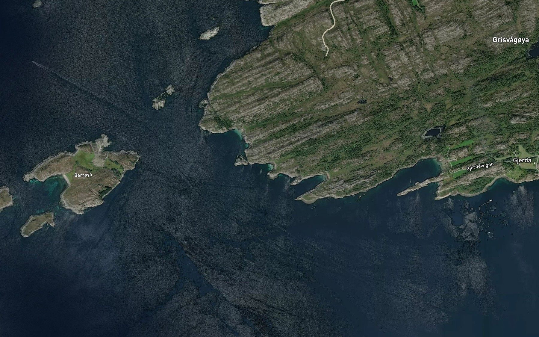 Satellite map of the Indre Korsvikan