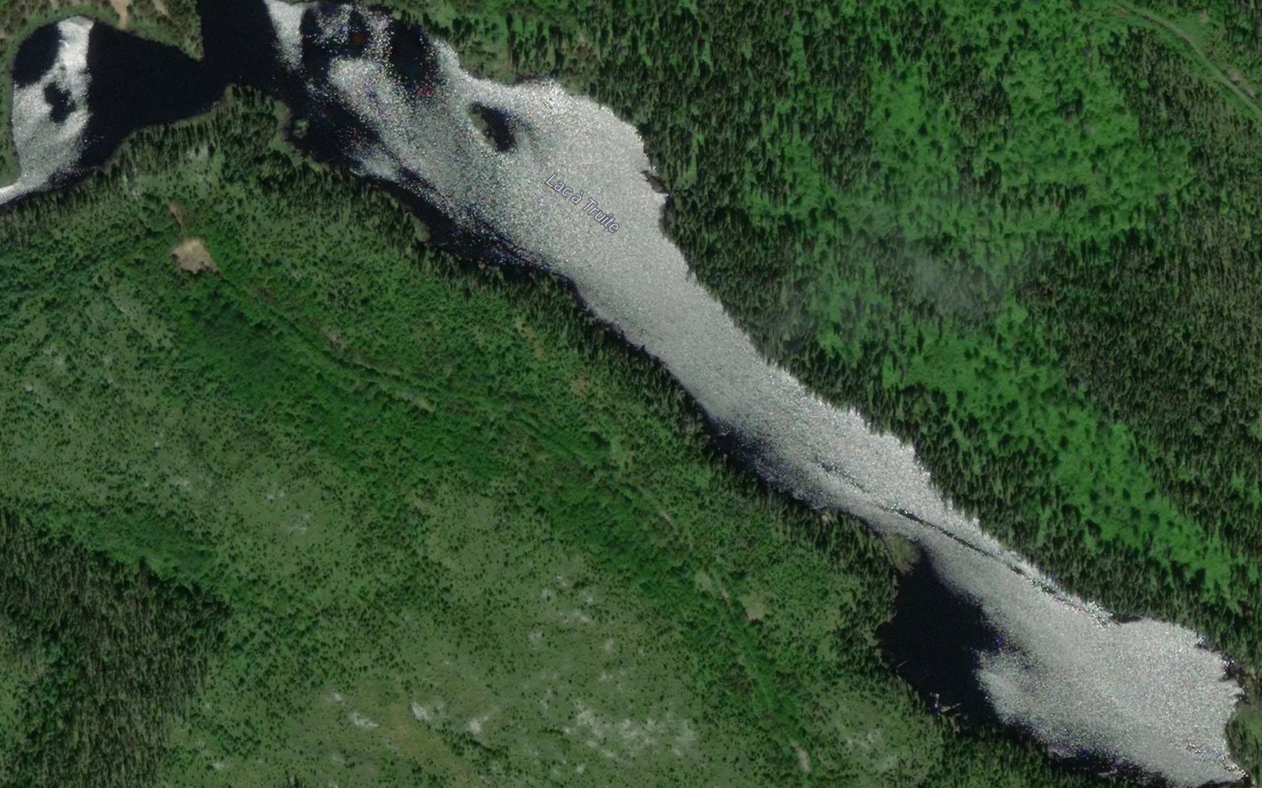 Satellite map of the Lac a Truite