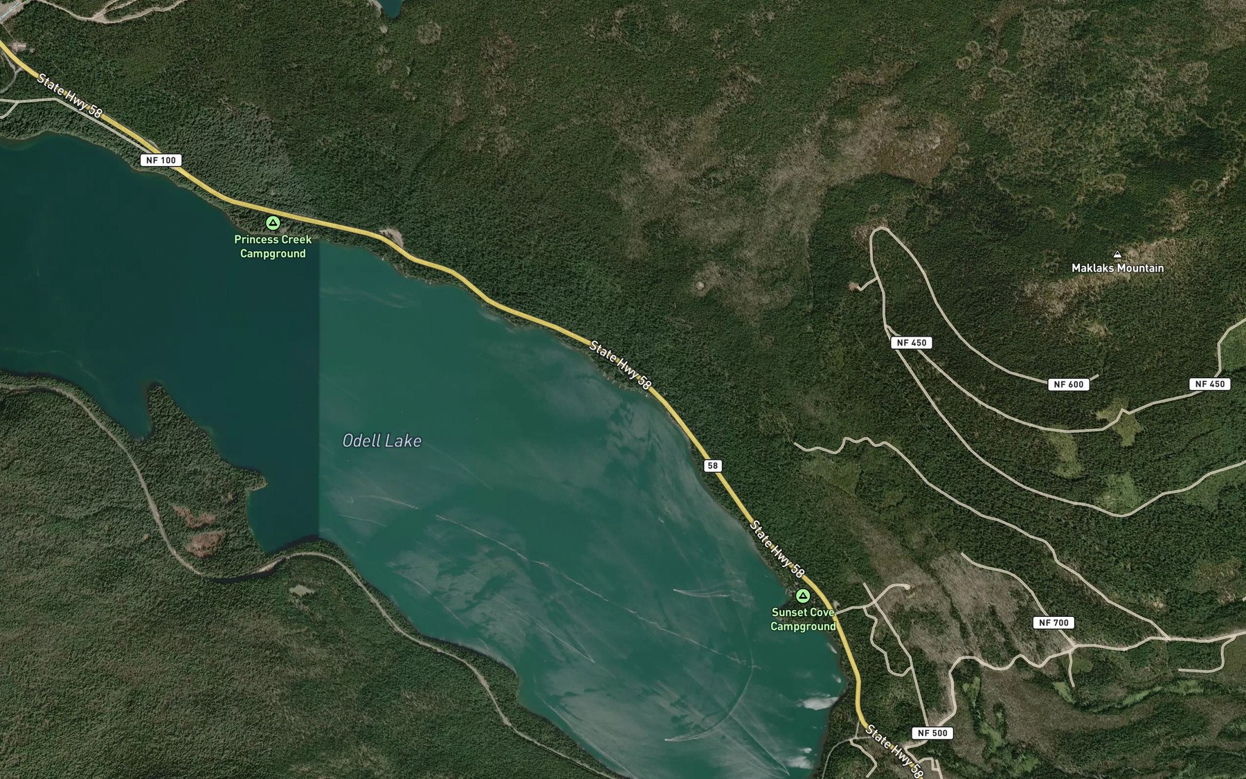 Satellite map of the Quita Creek