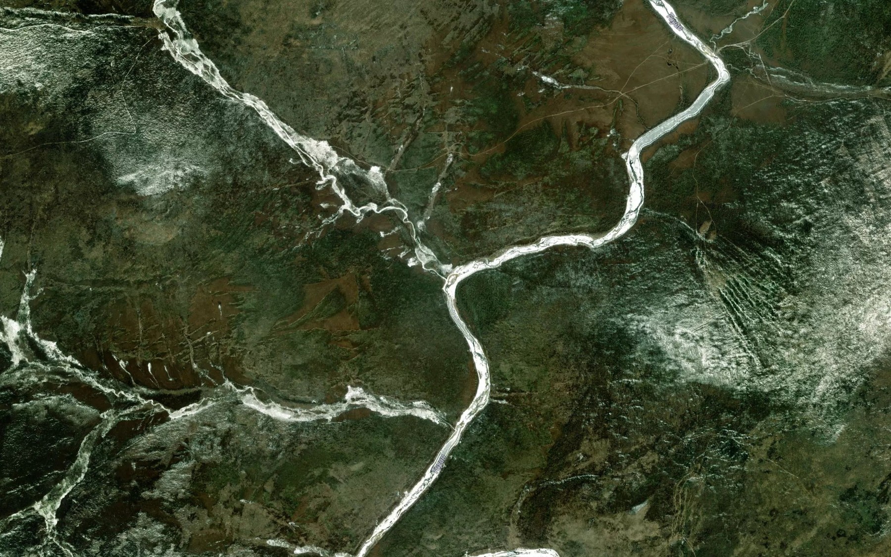Satellite map of the Lavata