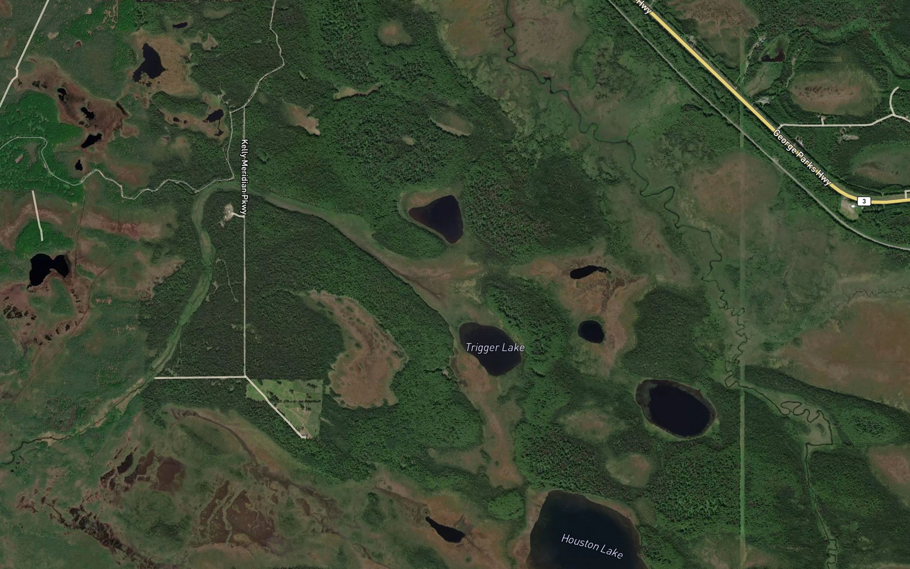 Satellite map of the Gosh Lake