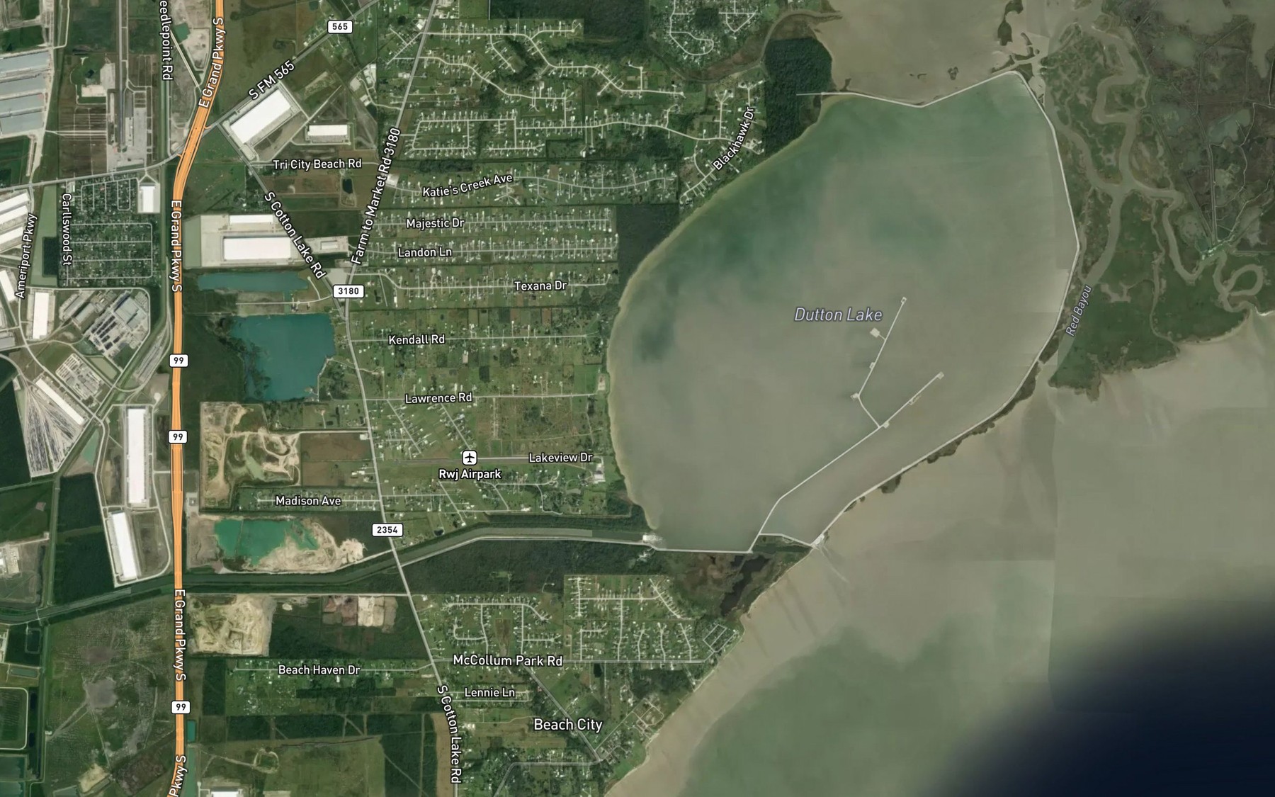 Satellite map of the Red Lake