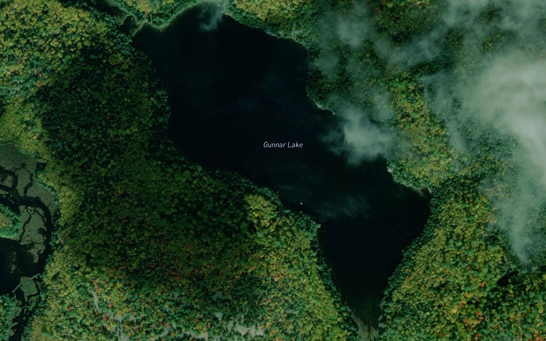 Satellite map of the Gunnar Lake