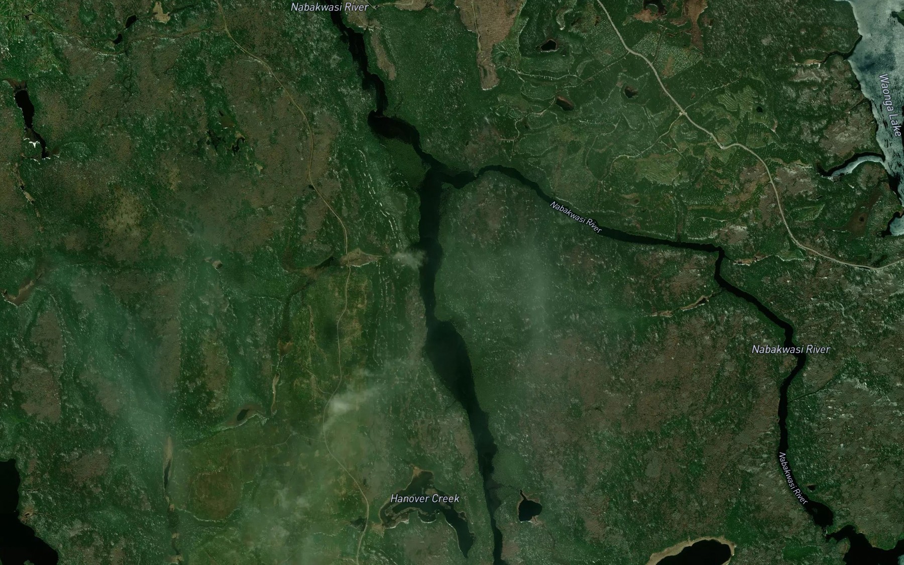 Satellite map of the Donnegana River
