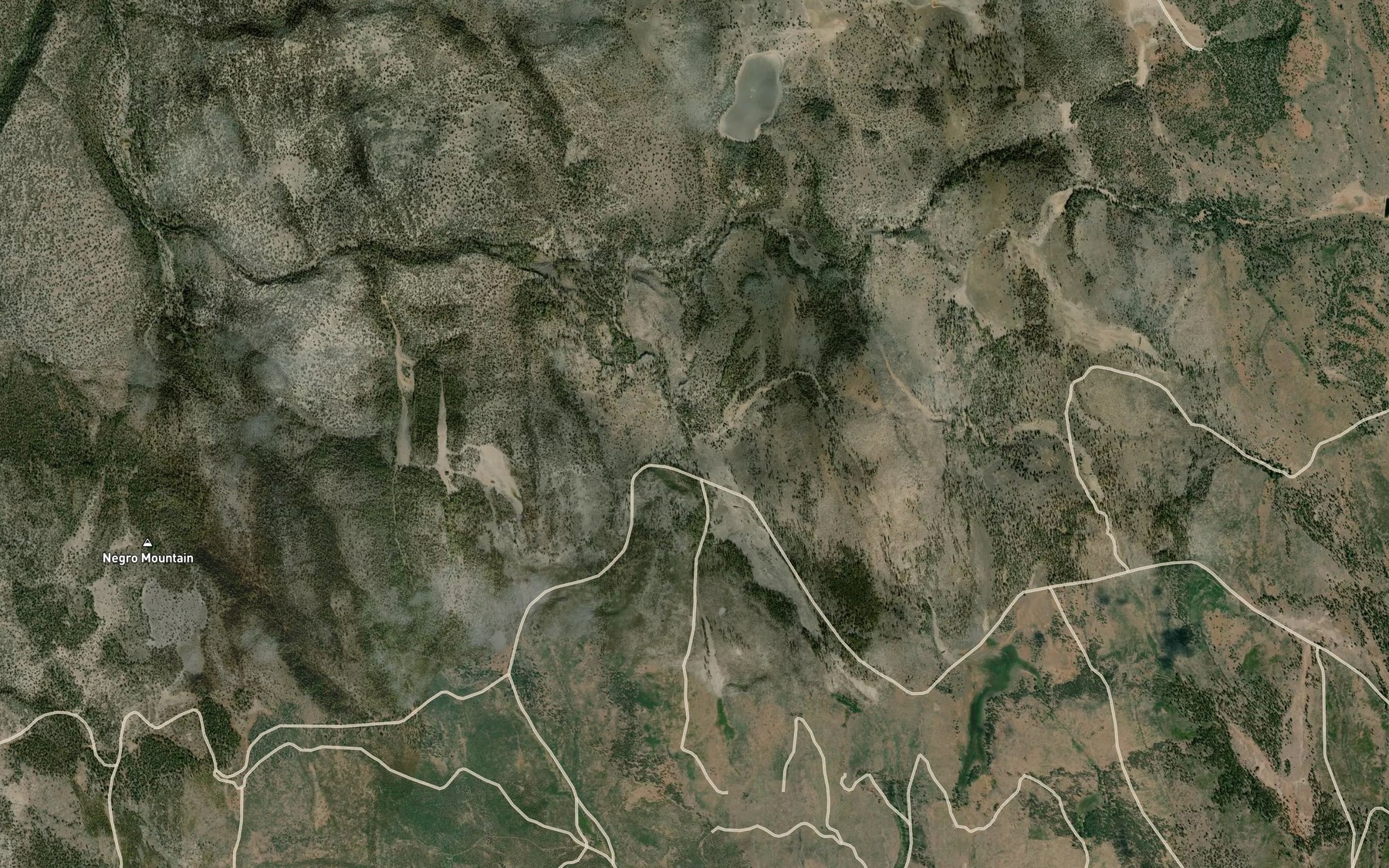 Satellite map of the Corral Valley Reservoir