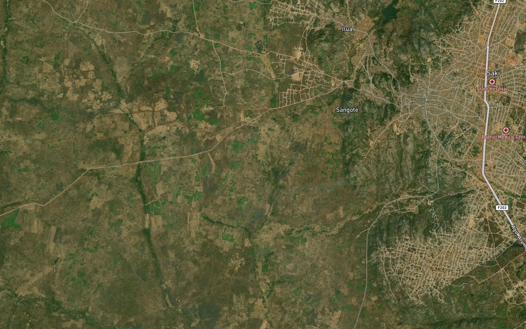 Satellite map of the River Fofo