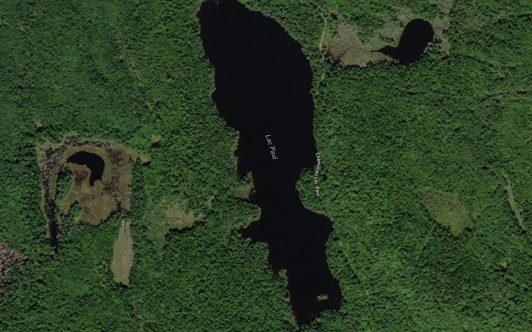 Satellite map of the Lac Paul