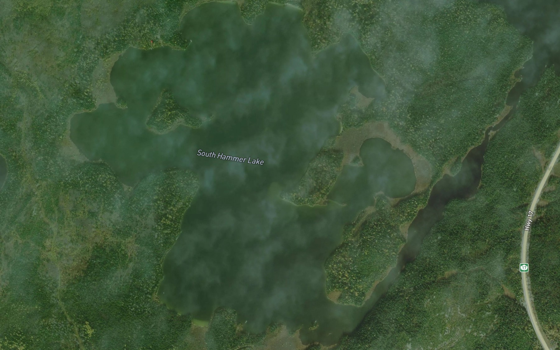 Satellite map of the South Hammer Lake