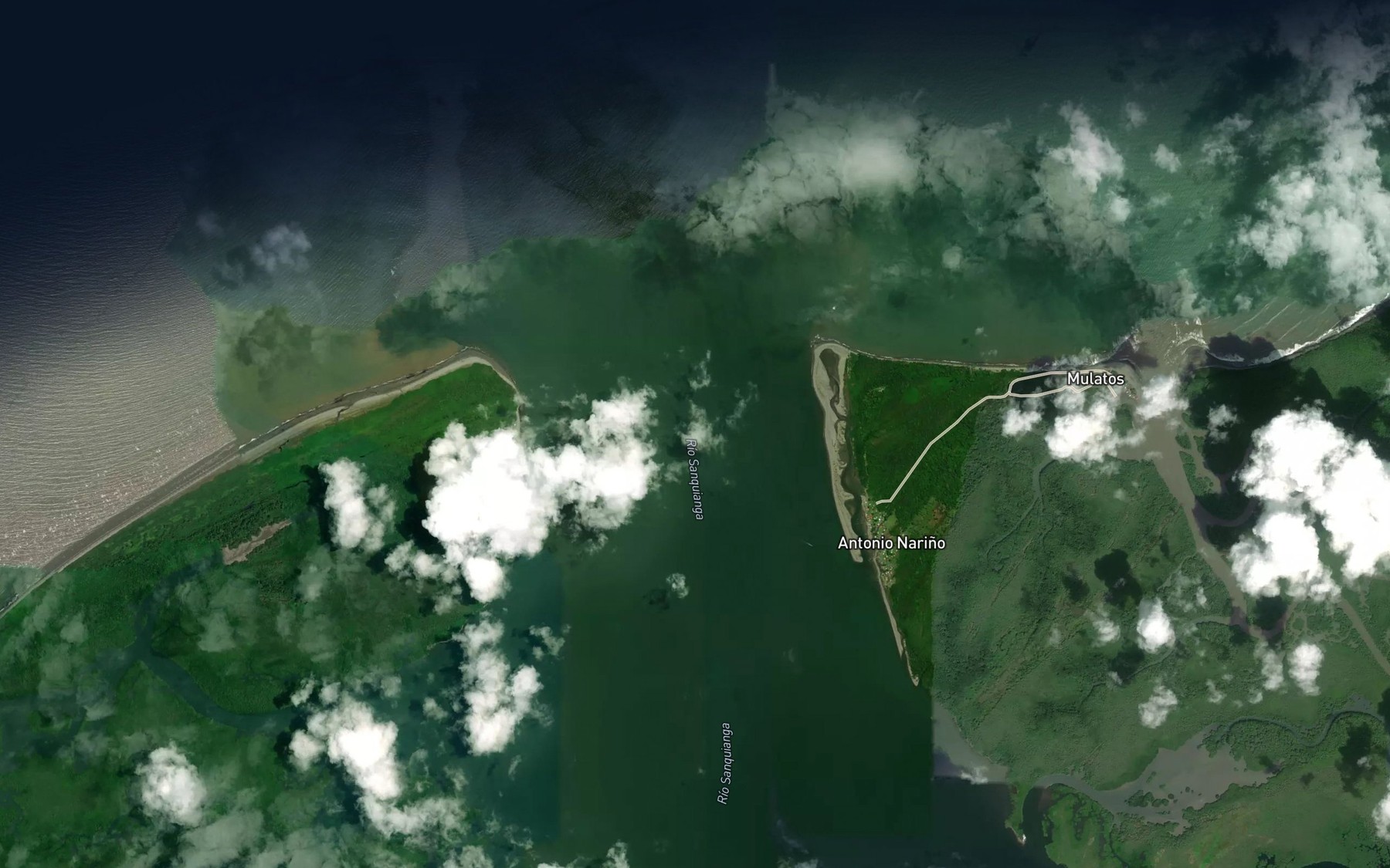 Satellite map of the Bocana Sanquianga