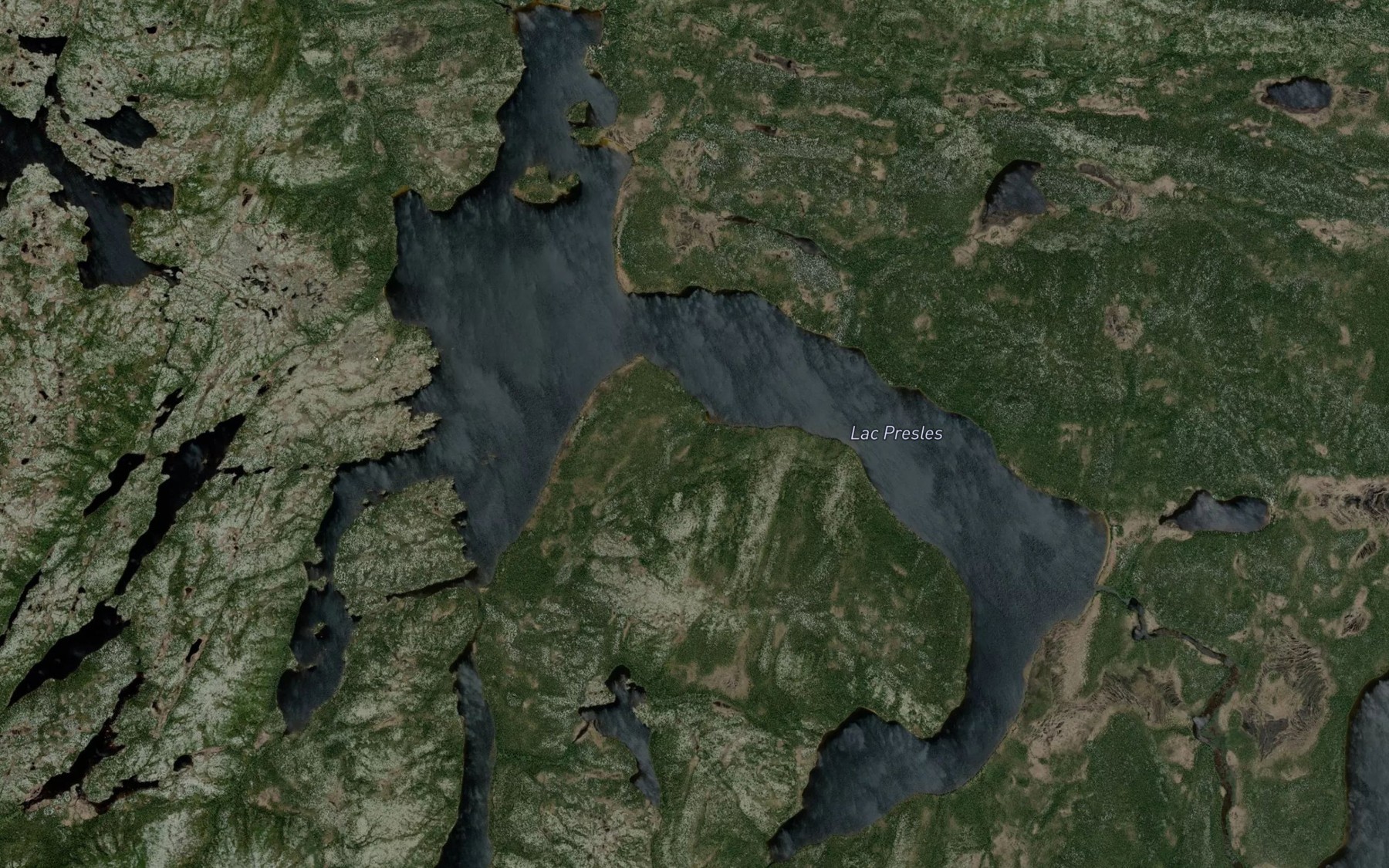 Satellite map of the Lac Presles