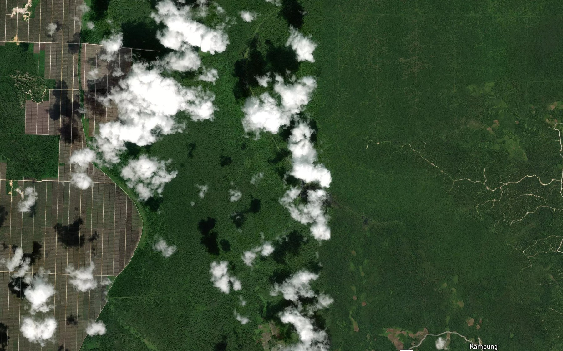 Satellite map of the Sungai Kerupok
