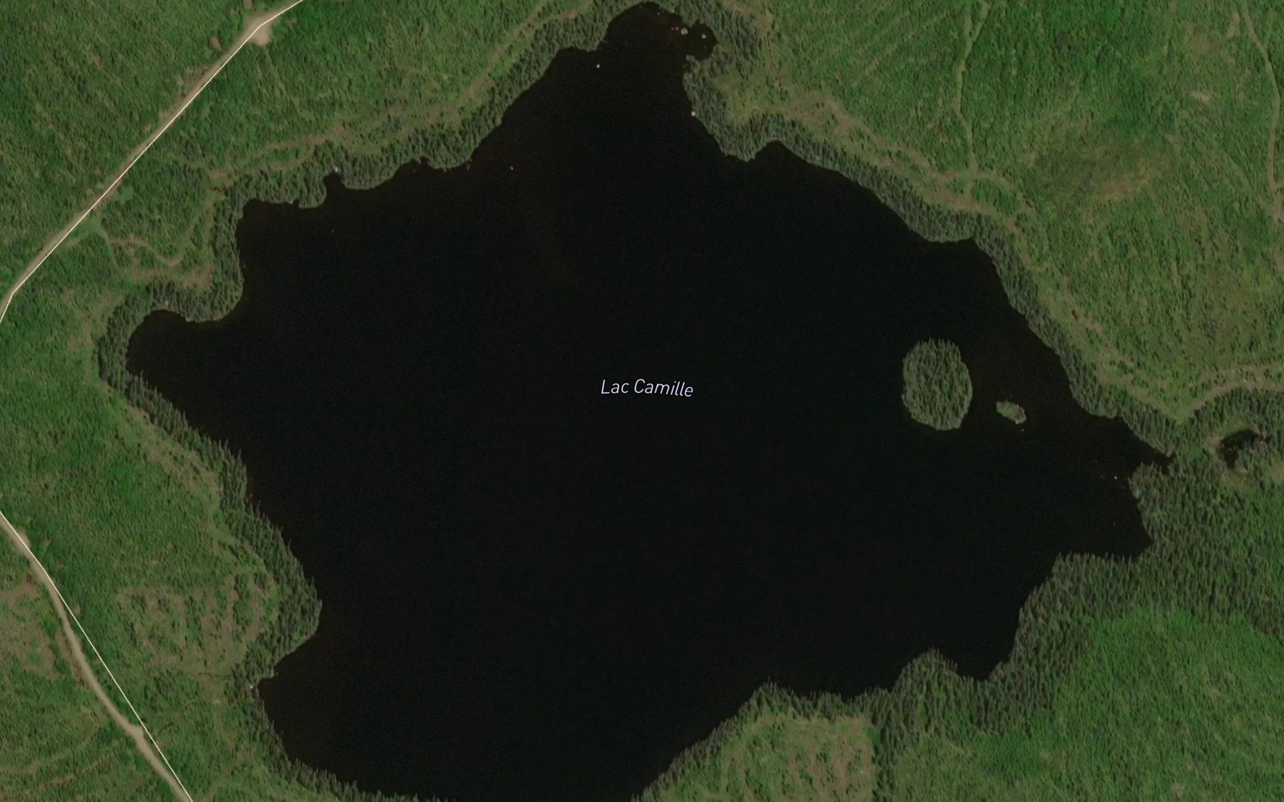 Satellite map of the Lac Camille