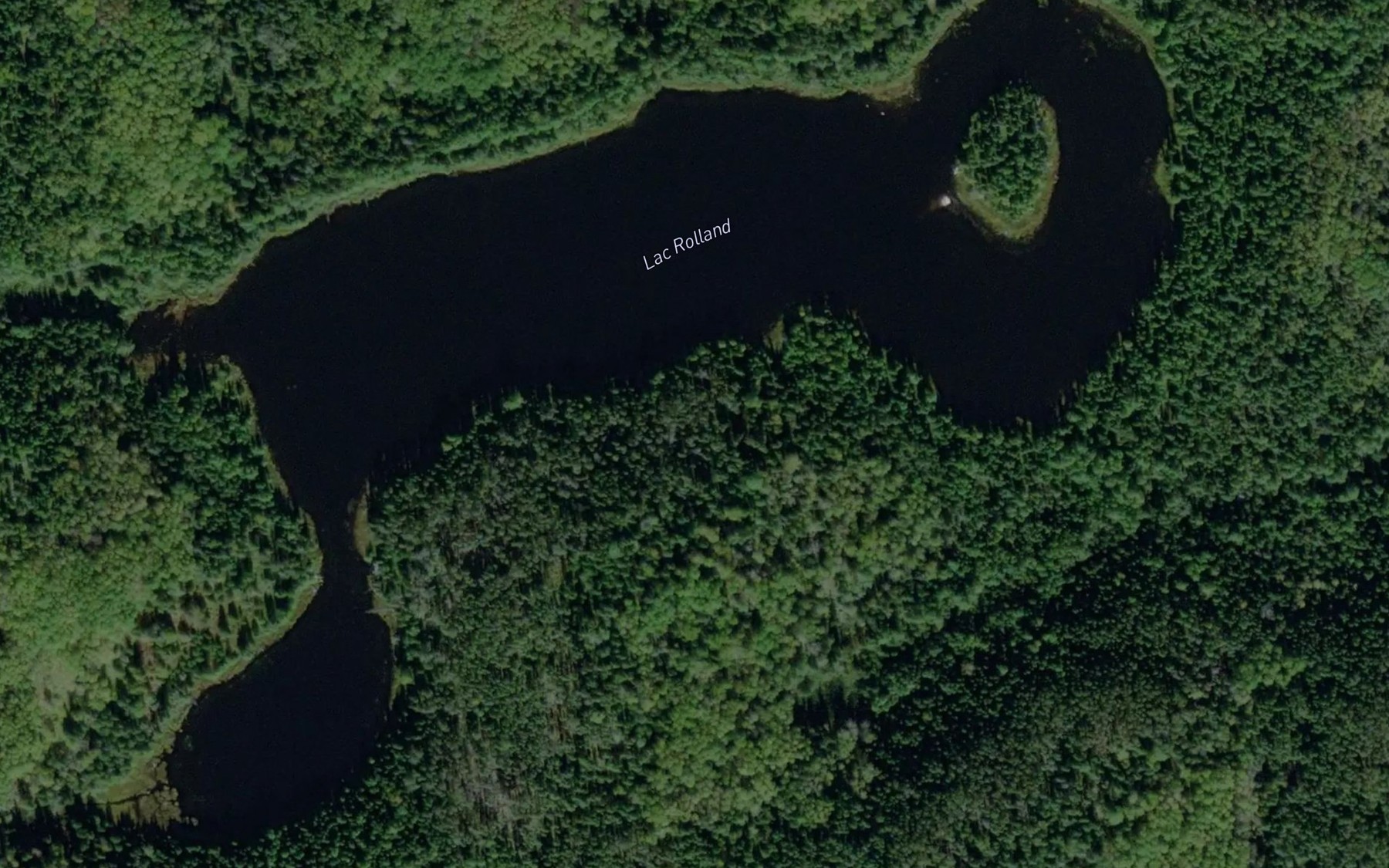 Satellite map of the Lac Rolland