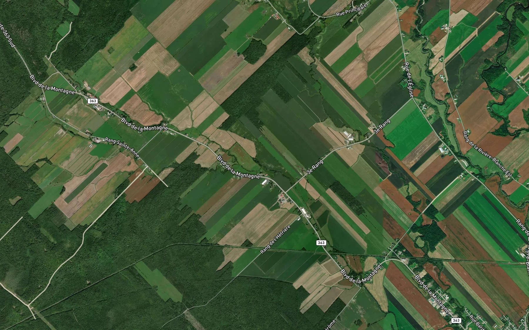 Satellite map of the Ruisseau Genest