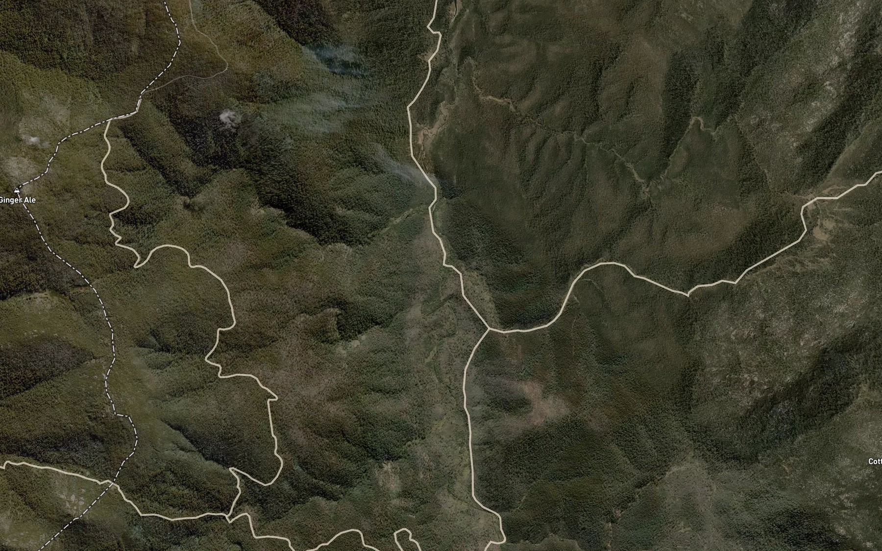 Satellite map of the De Salis Creek