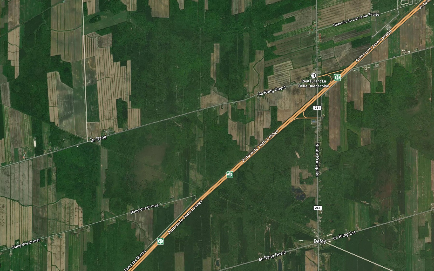 Satellite map of the Ruisseau David-Bourke