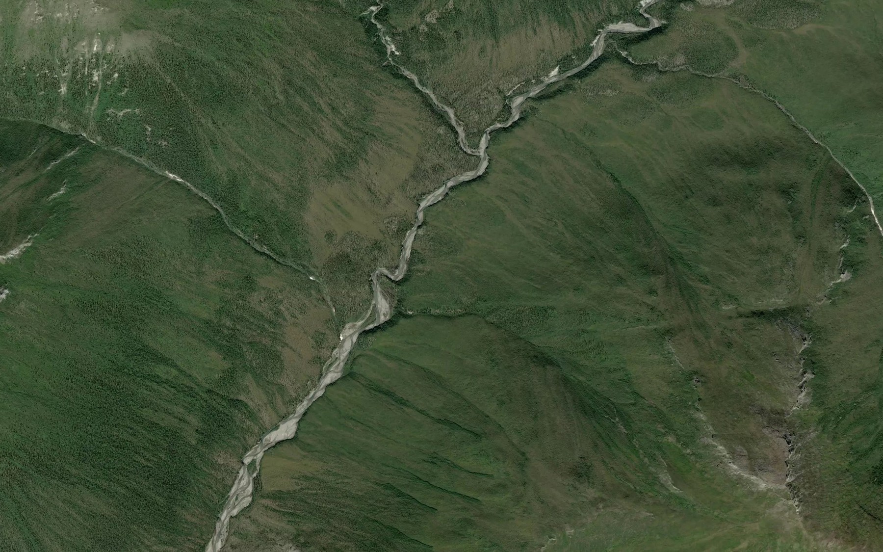 Satellite map of the Alkali Creek