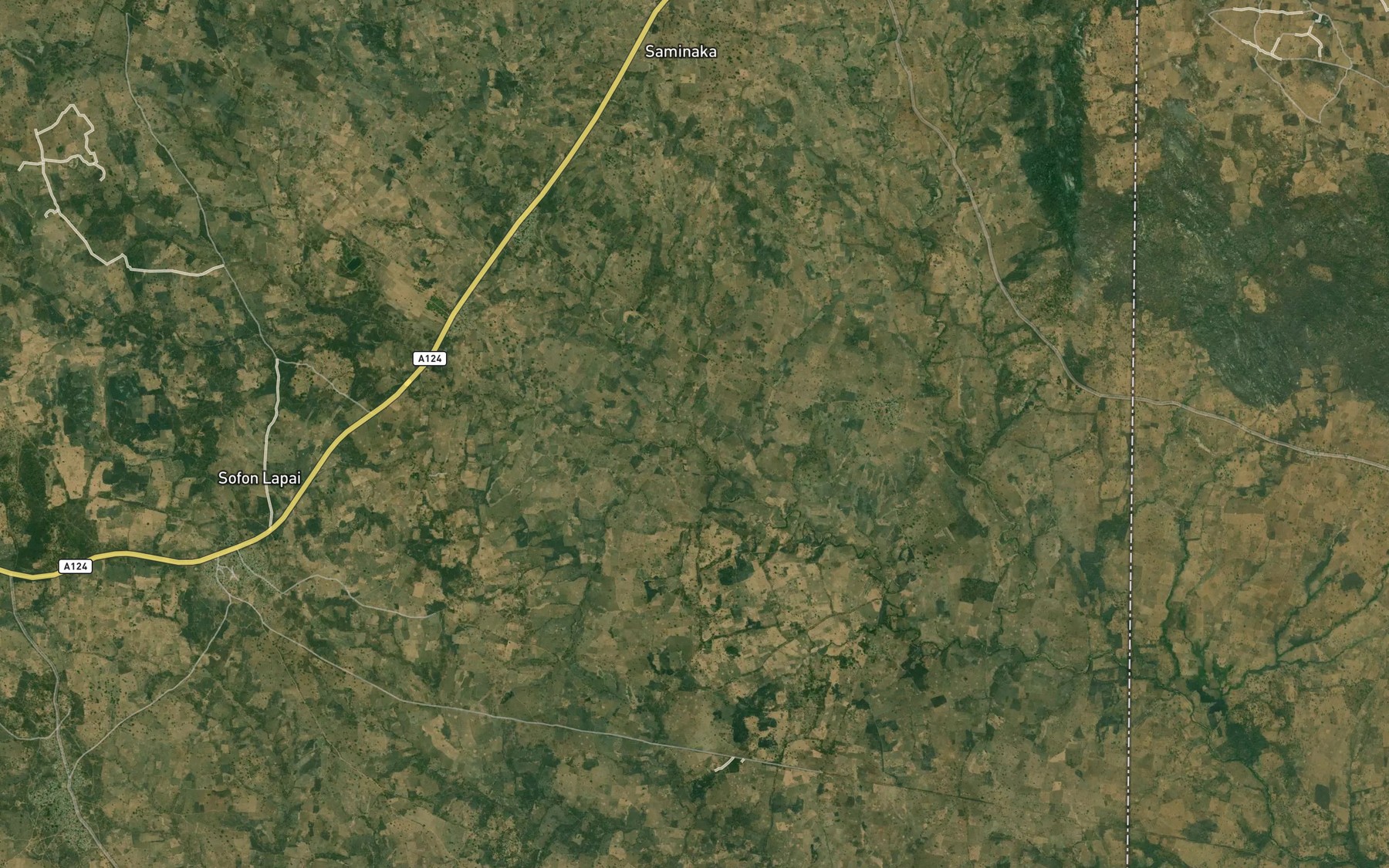 Satellite map of the River Dadaveresue