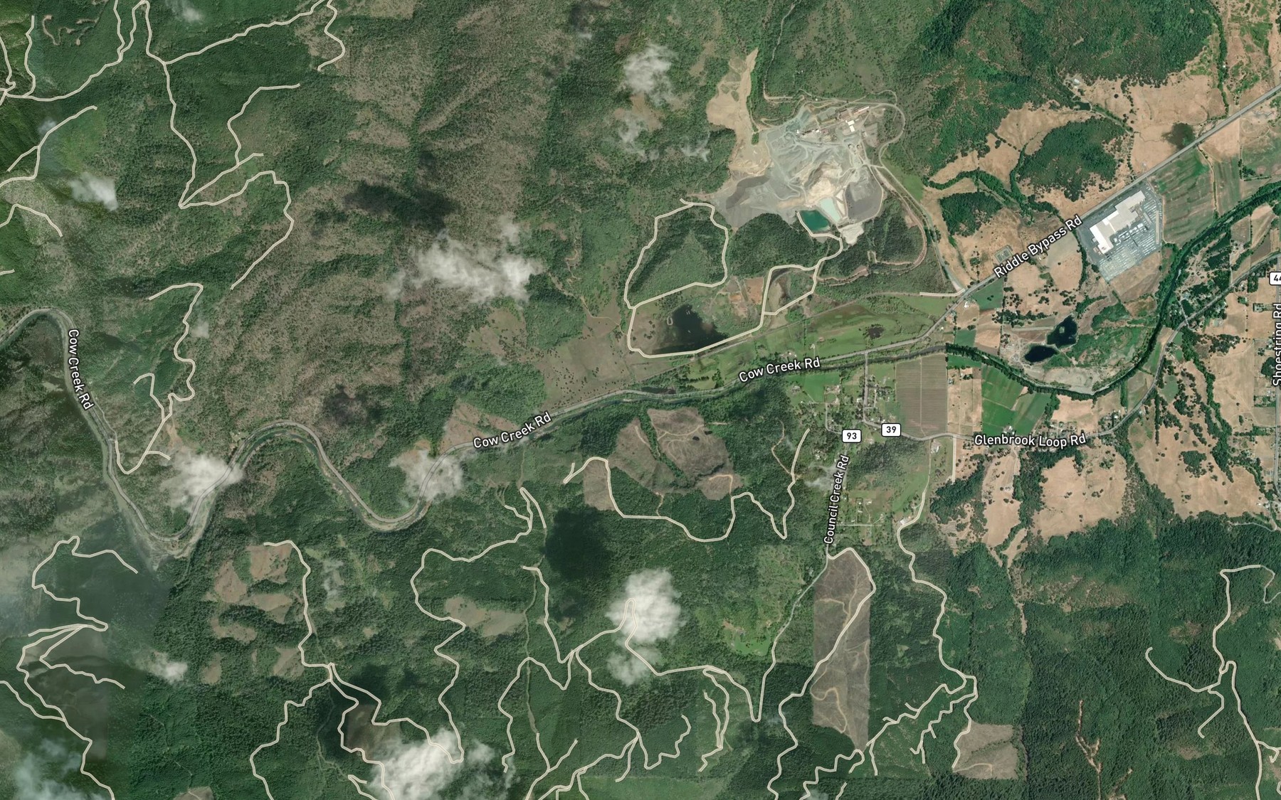 Satellite map of the Crawford Branch