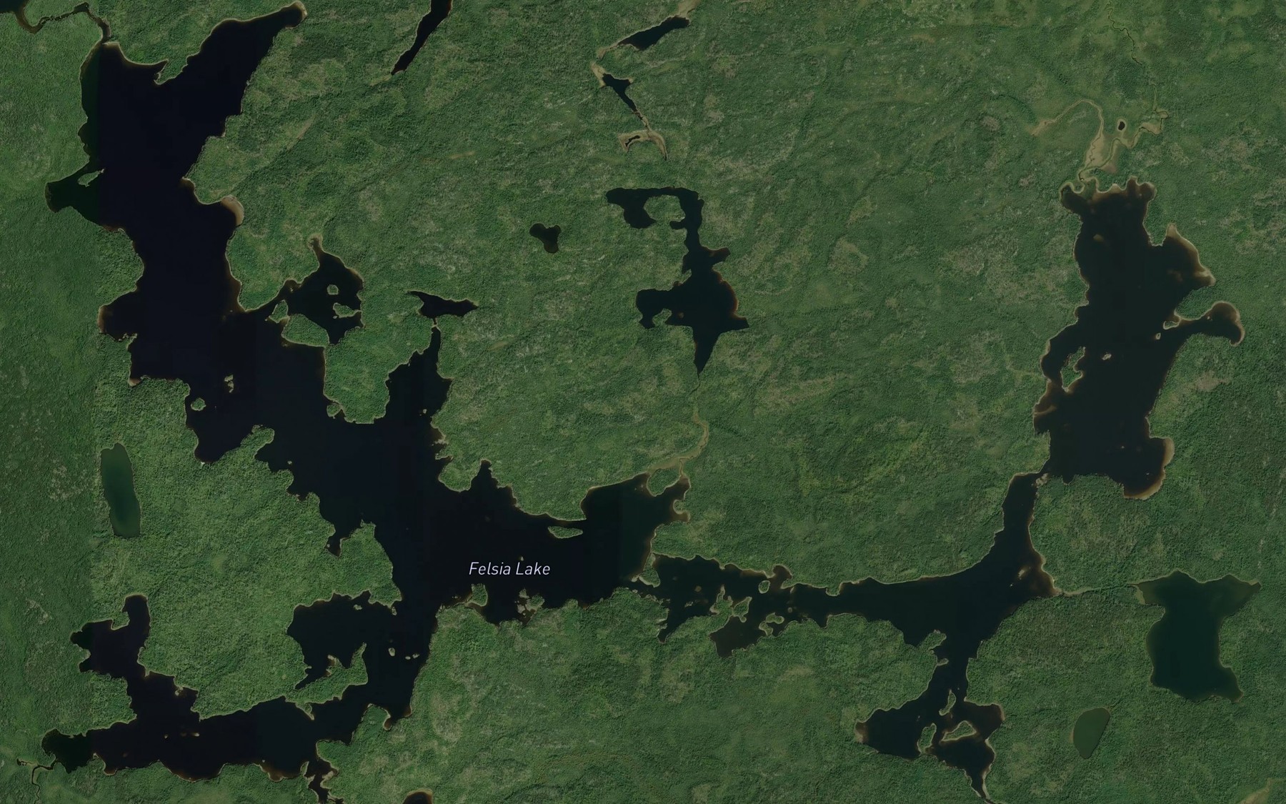 Satellite map of the Hurst Lake