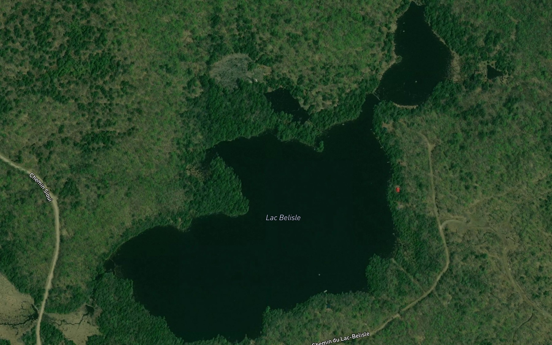 Satellite map of the Lac Belisle