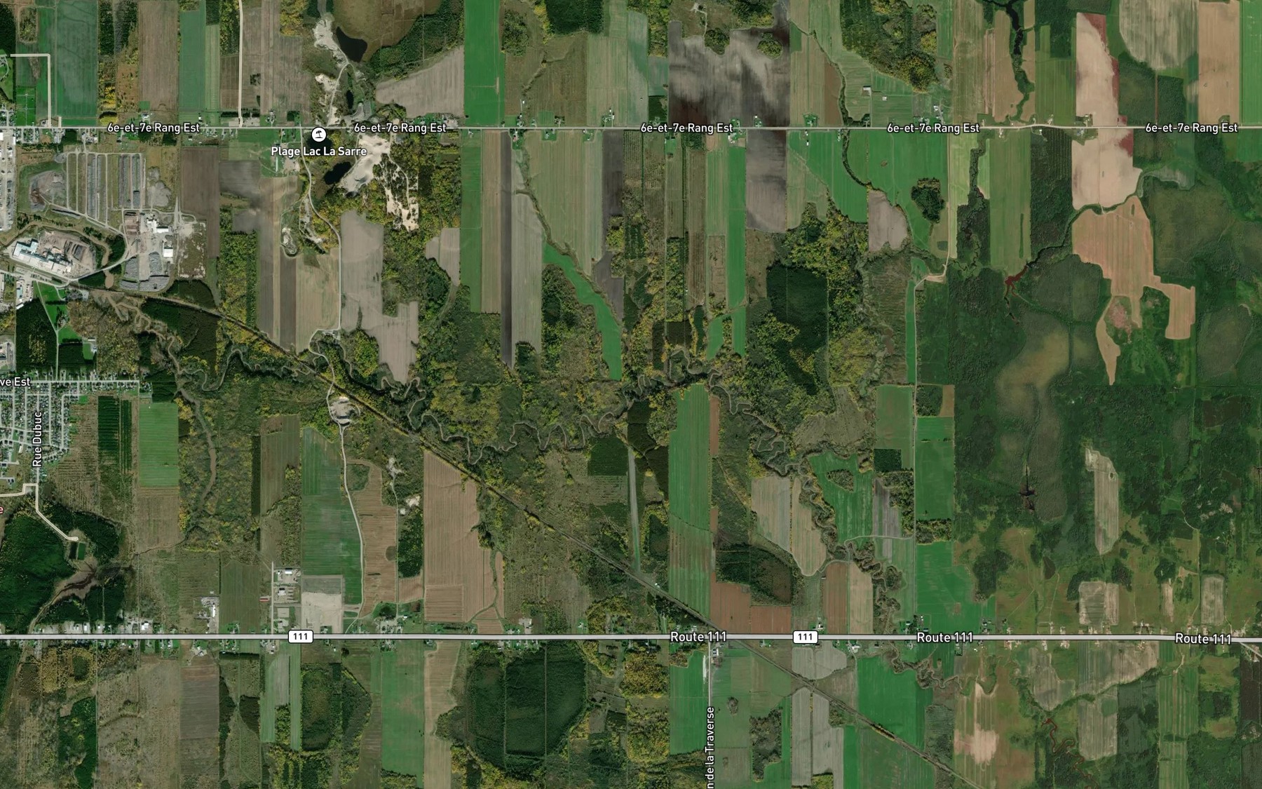 Satellite map of the Cours d'eau Mercier