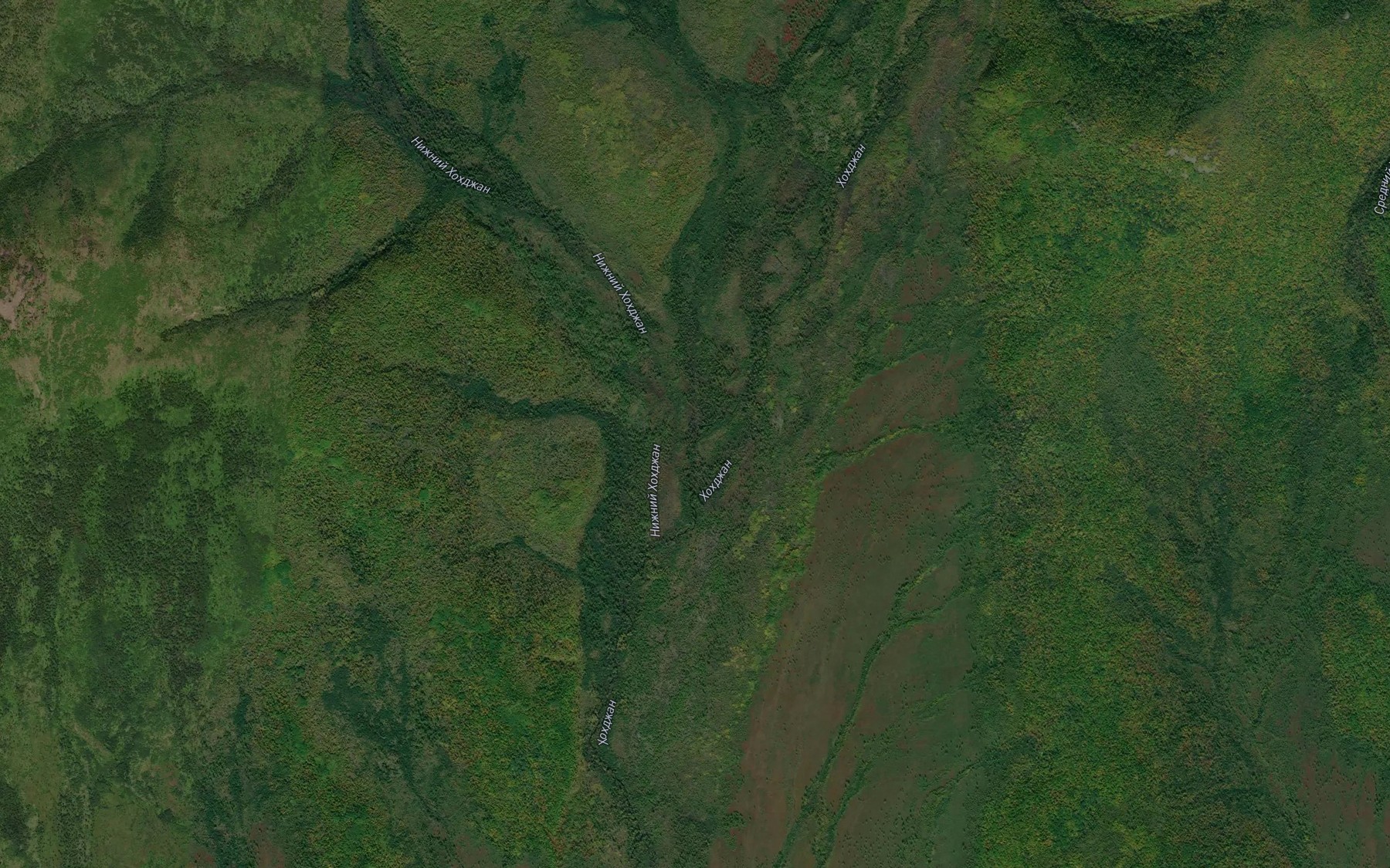 Satellite map of the Nizhniy Khokhdzhan