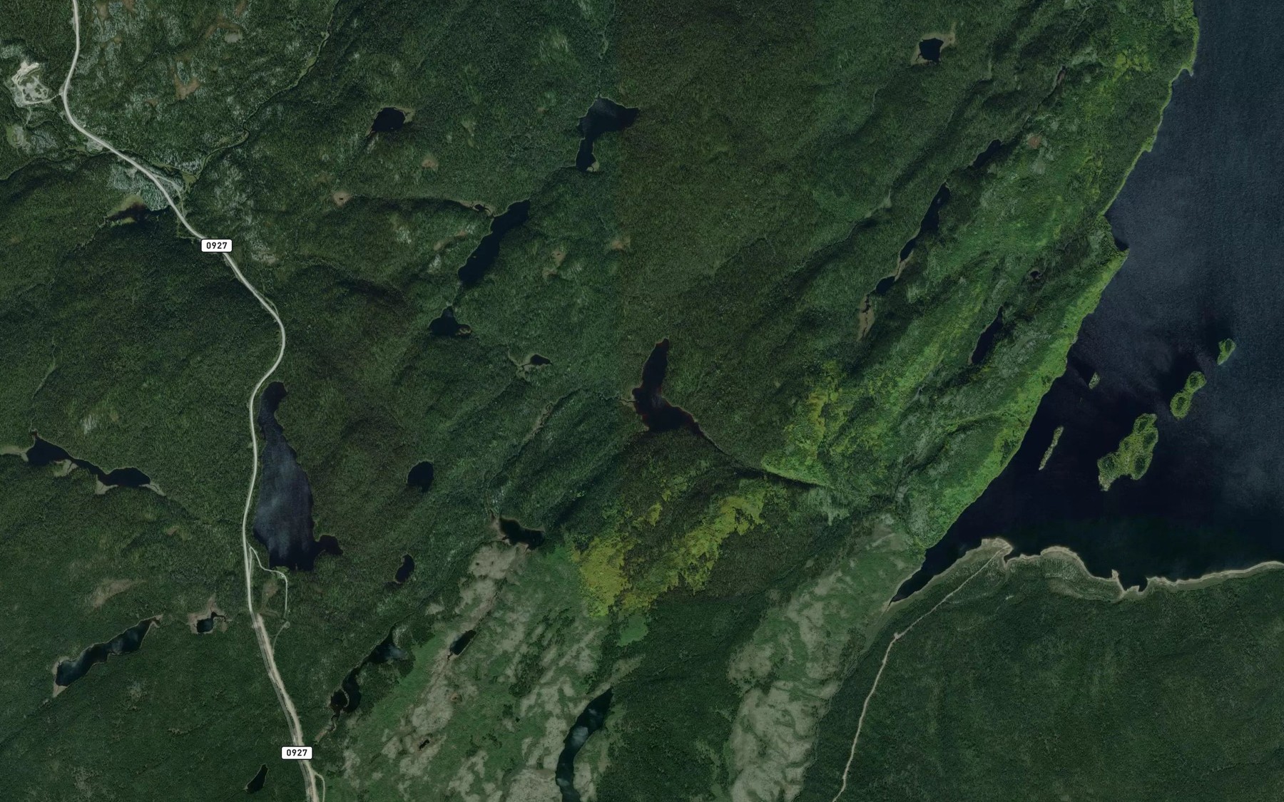 Satellite map of the Lac Therese