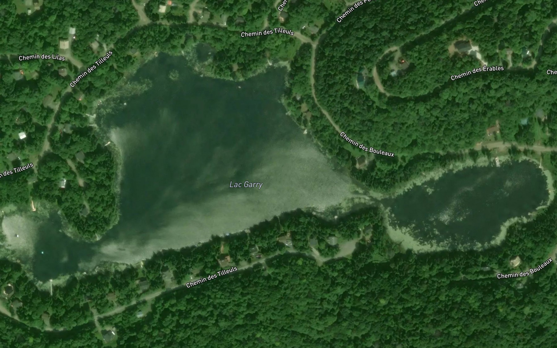 Satellite map of the Lac Garry