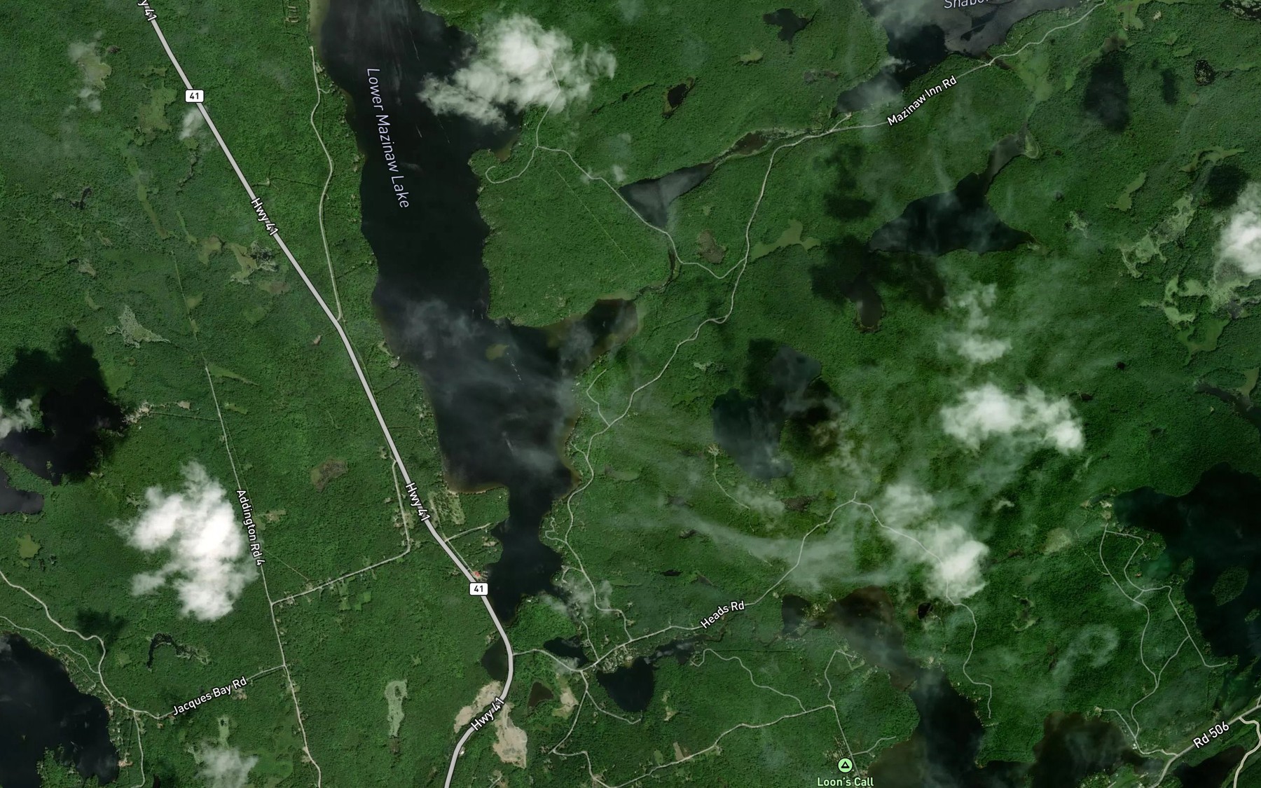 Satellite map of the Semicircle Creek