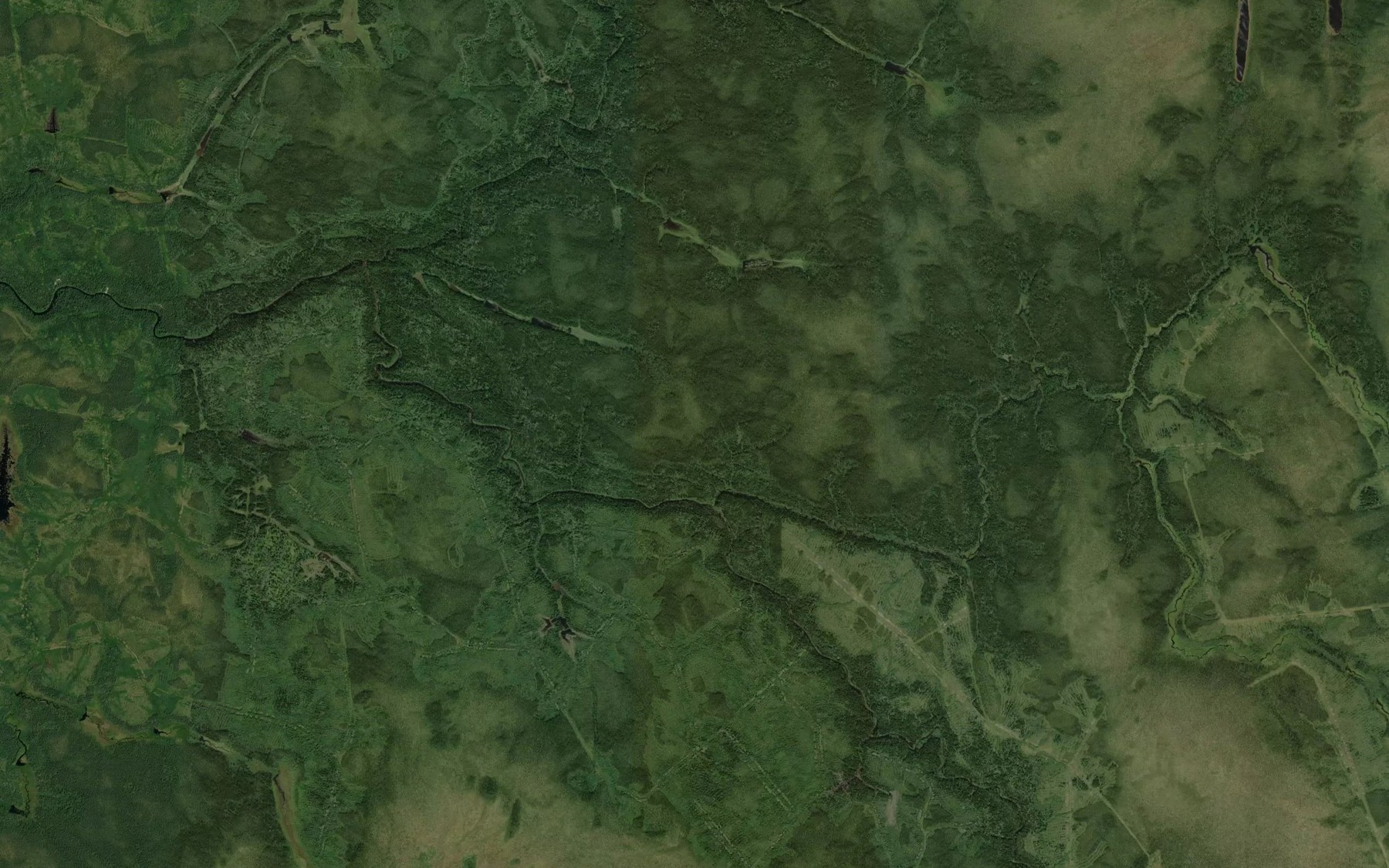 Satellite map of the Marceau River