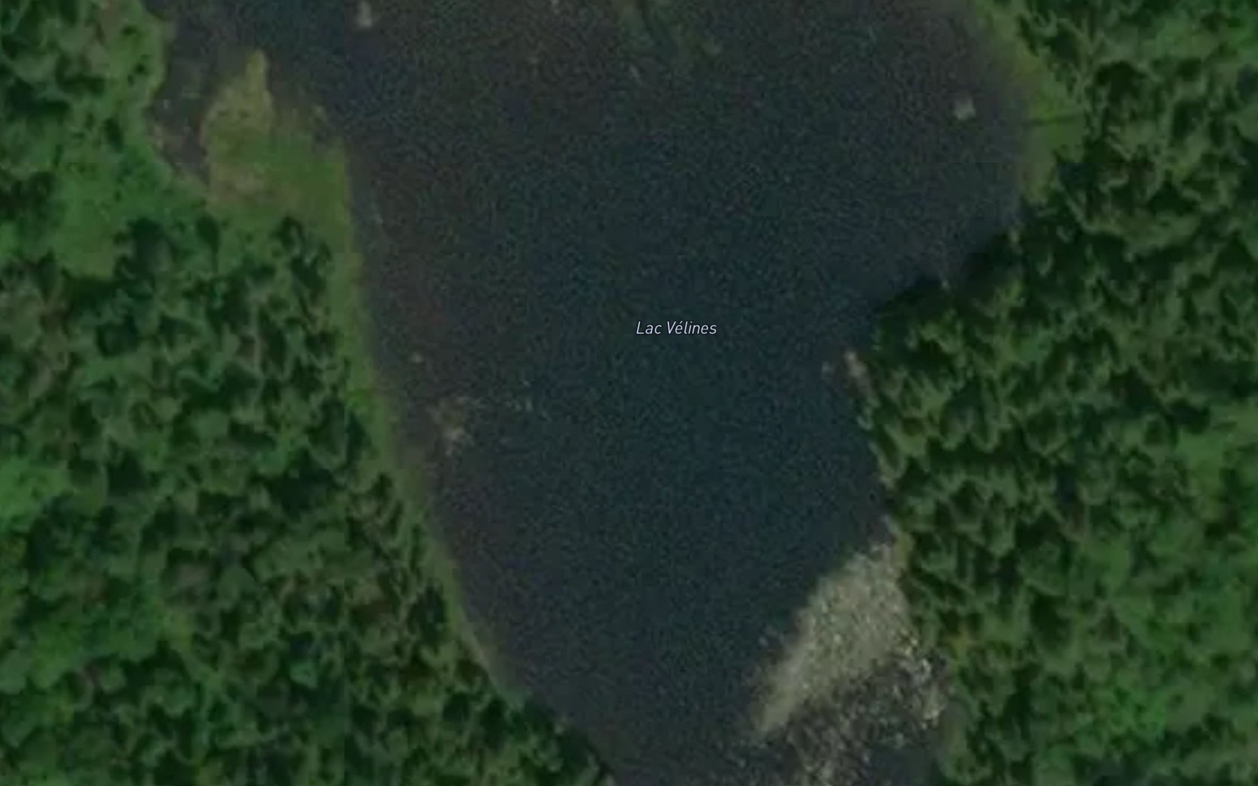 Satellite map of the Lac Velines
