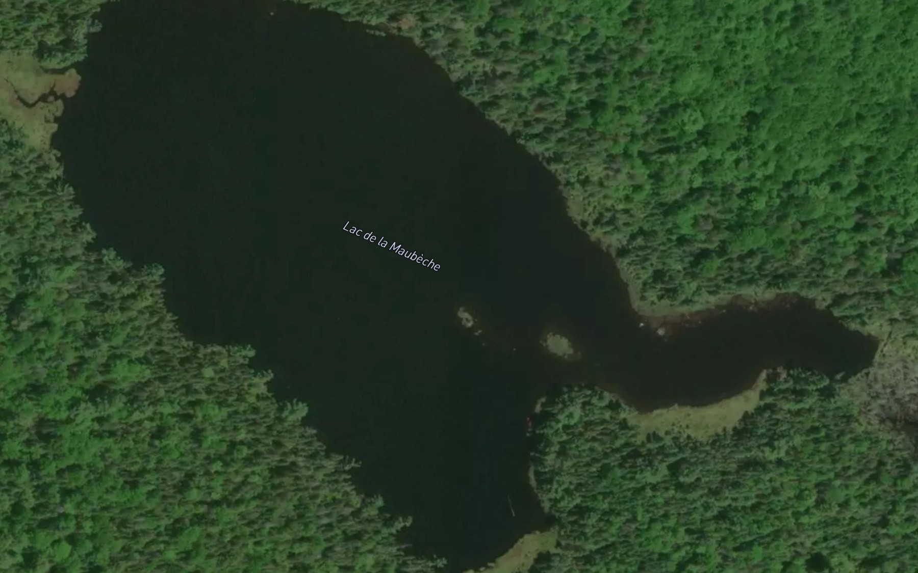 Satellite map of the Lac de la Maubeche