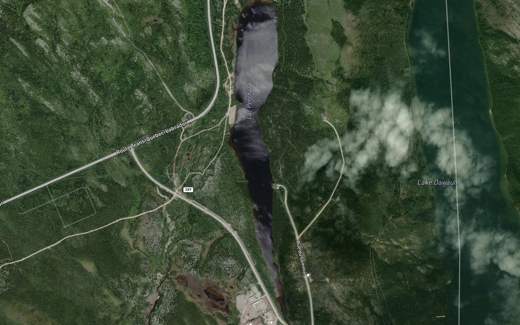 Satellite map of the Lac Perchard