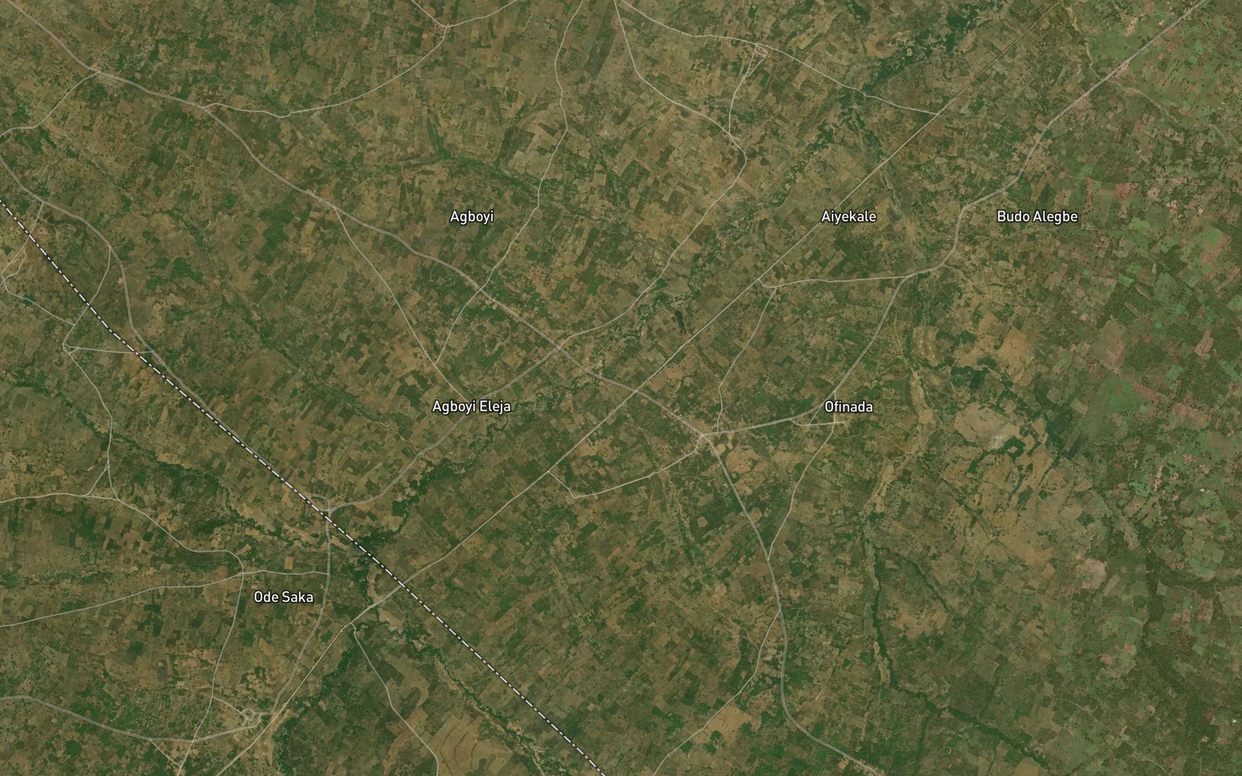 Satellite map of the River Onimu