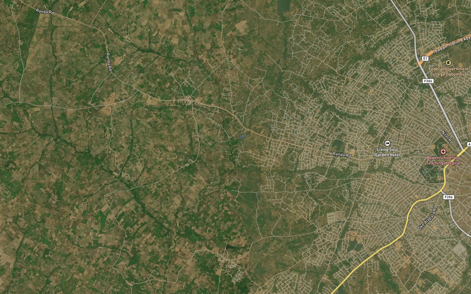Satellite map of the River Arinso
