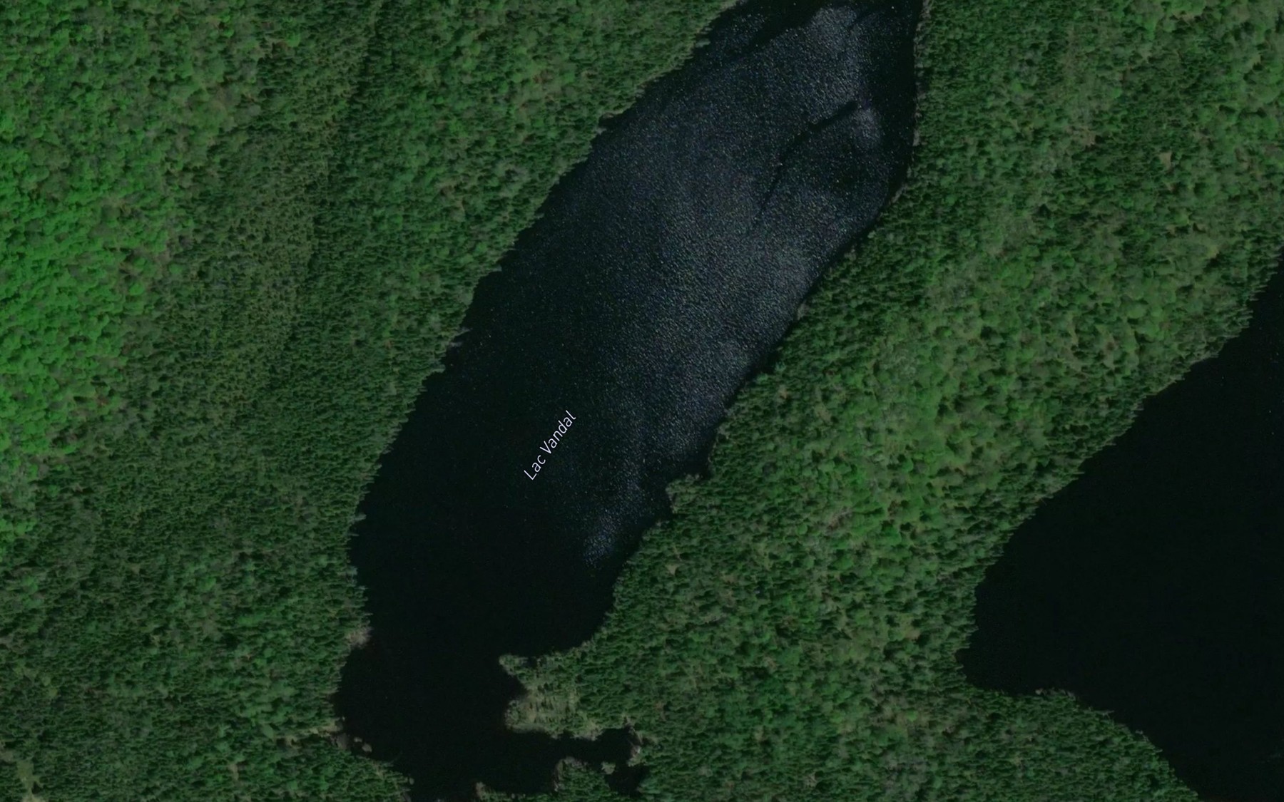 Satellite map of the Lac Vandal
