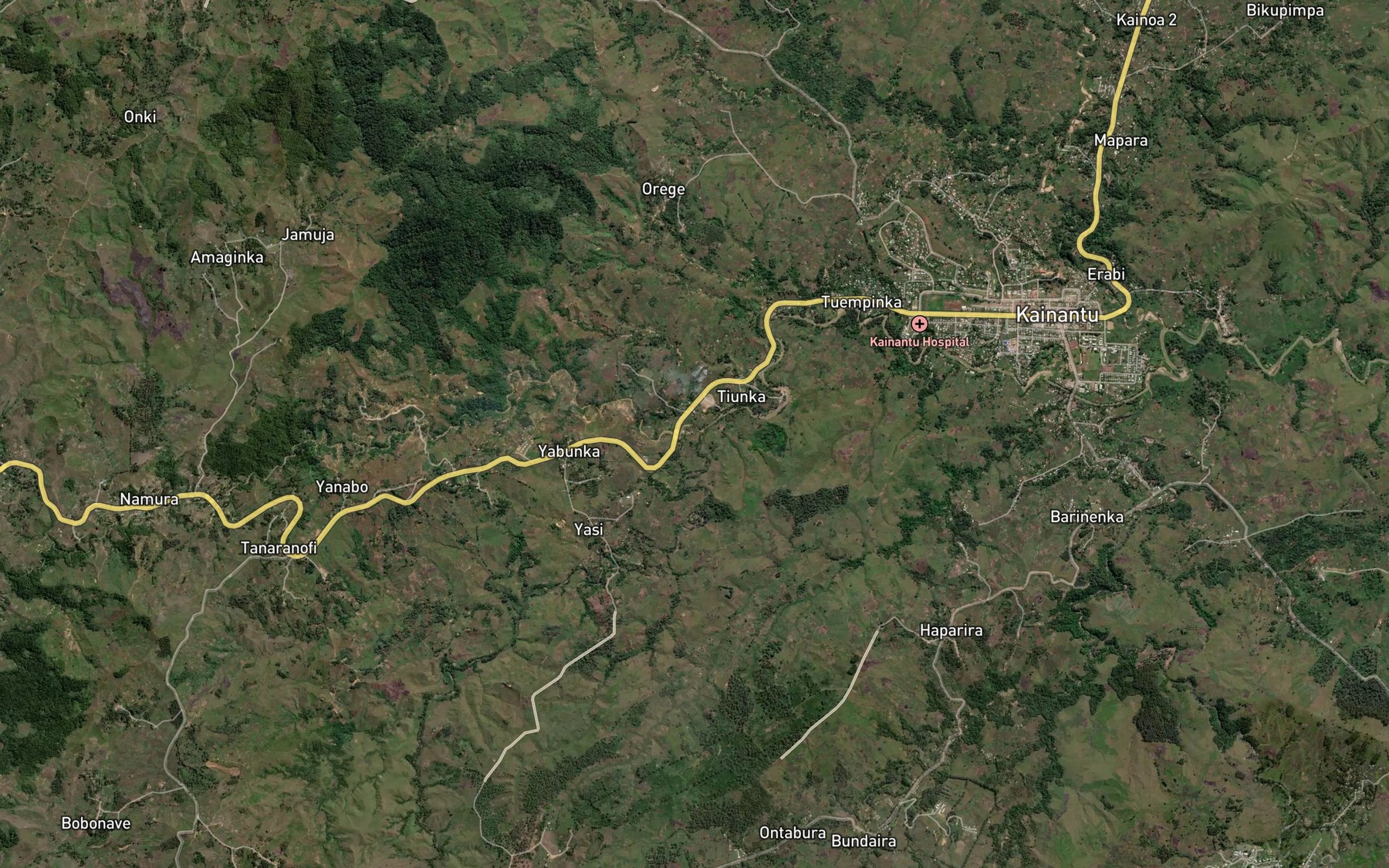 Satellite map of the Ornapinka River